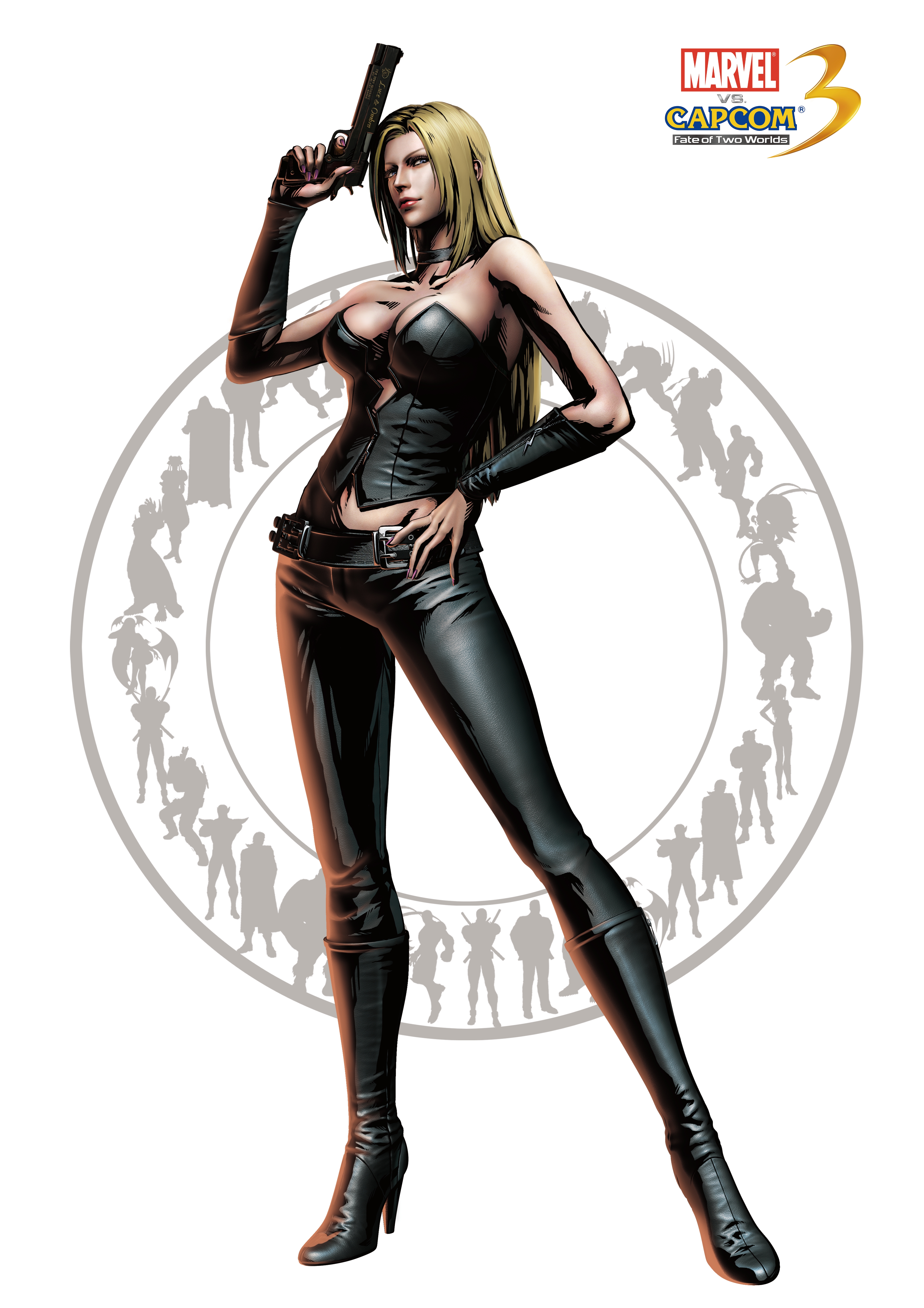 blondes, women, Devil May Cry, girls with guns, Trish Devil May Cry, Marvel vs Capcom, leather pants - desktop wallpaper