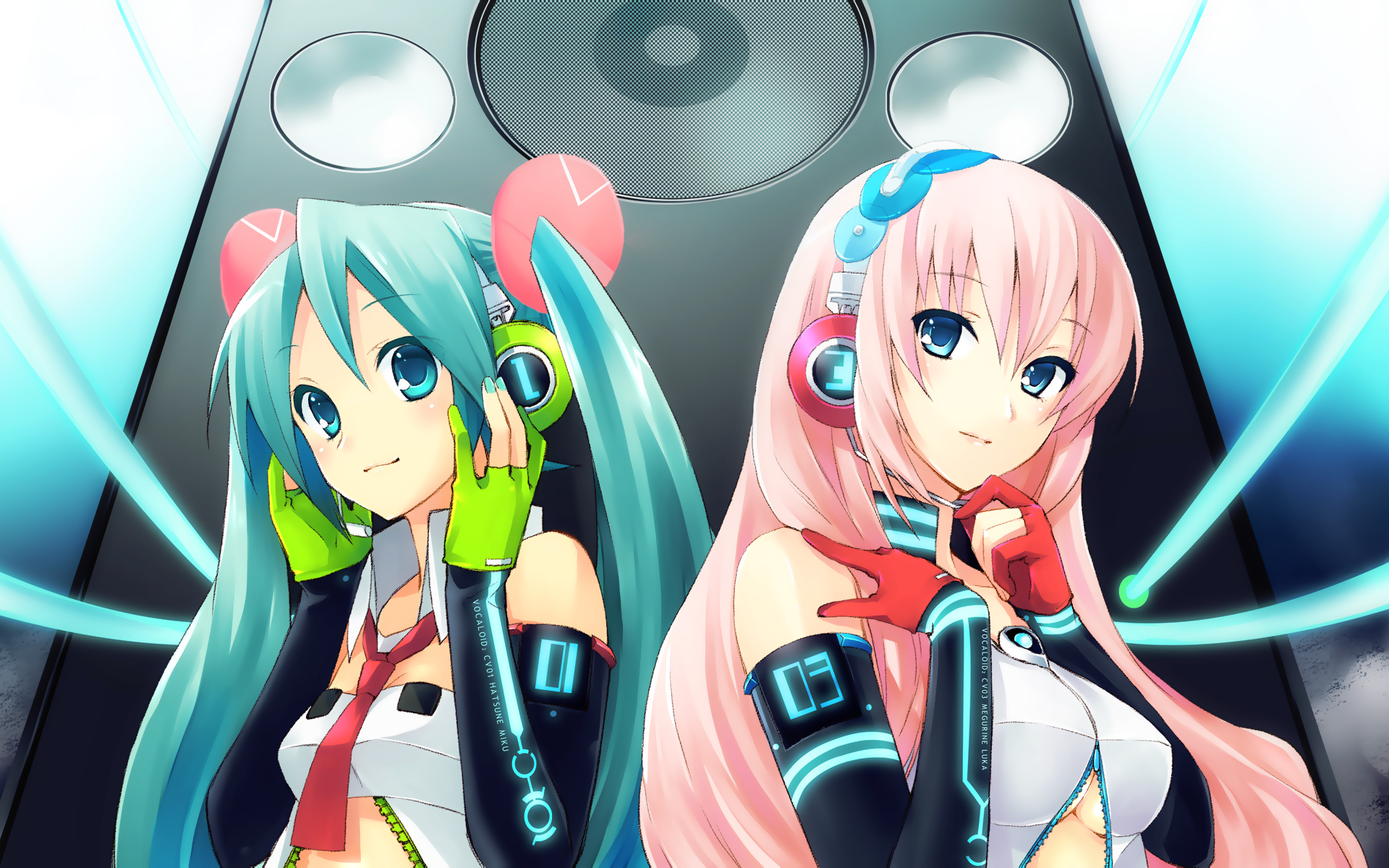 Vocaloid, Hatsune Miku, Megurine Luka - desktop wallpaper