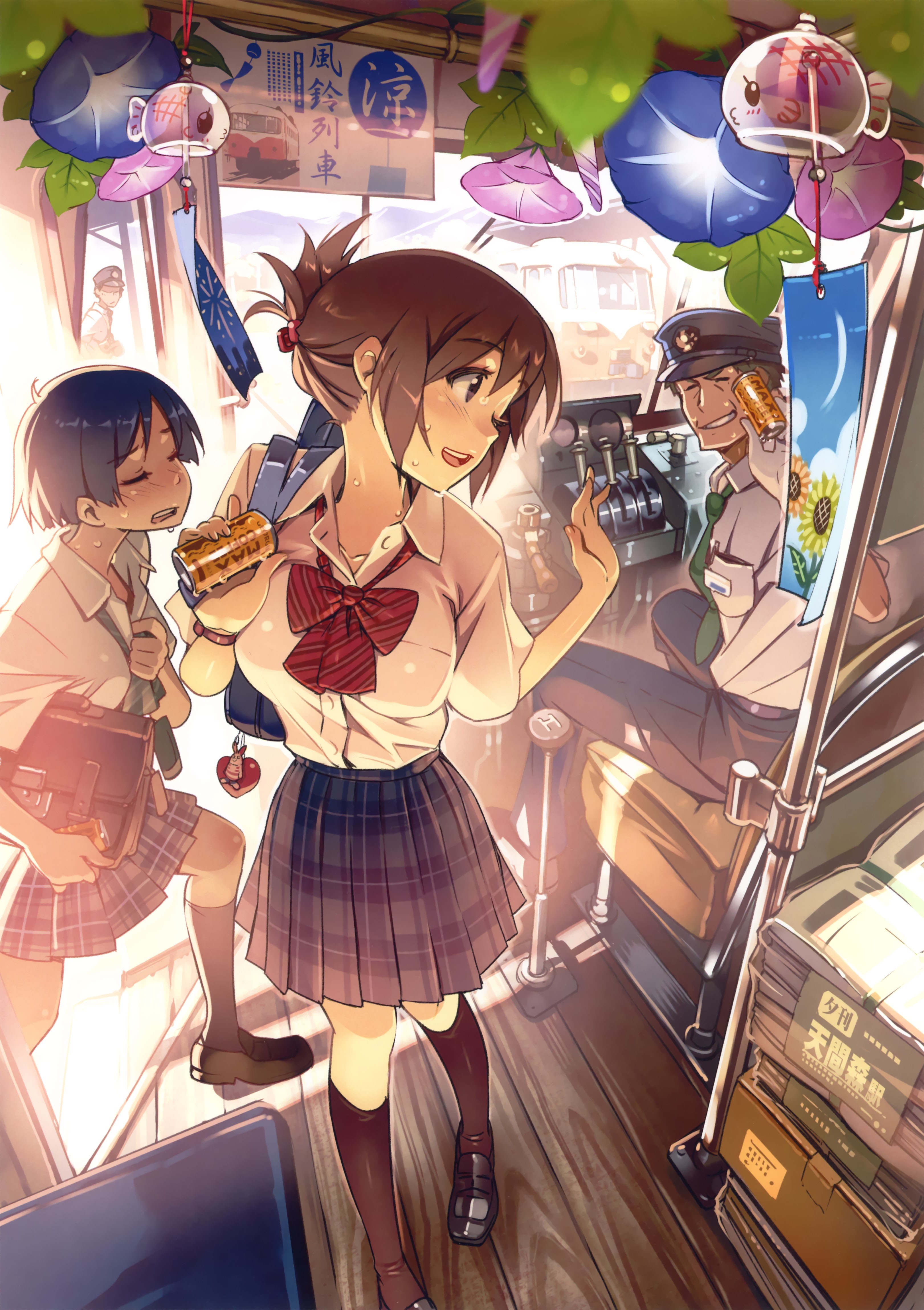 school uniforms, skirts, anime boys, anime girls, Vania600, scans, original characters - desktop wallpaper
