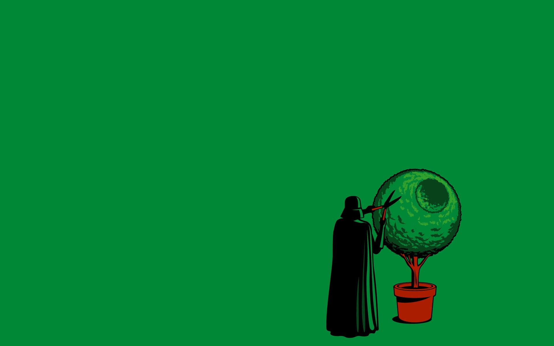 Darth Vader, funny, simple background, green background - desktop wallpaper
