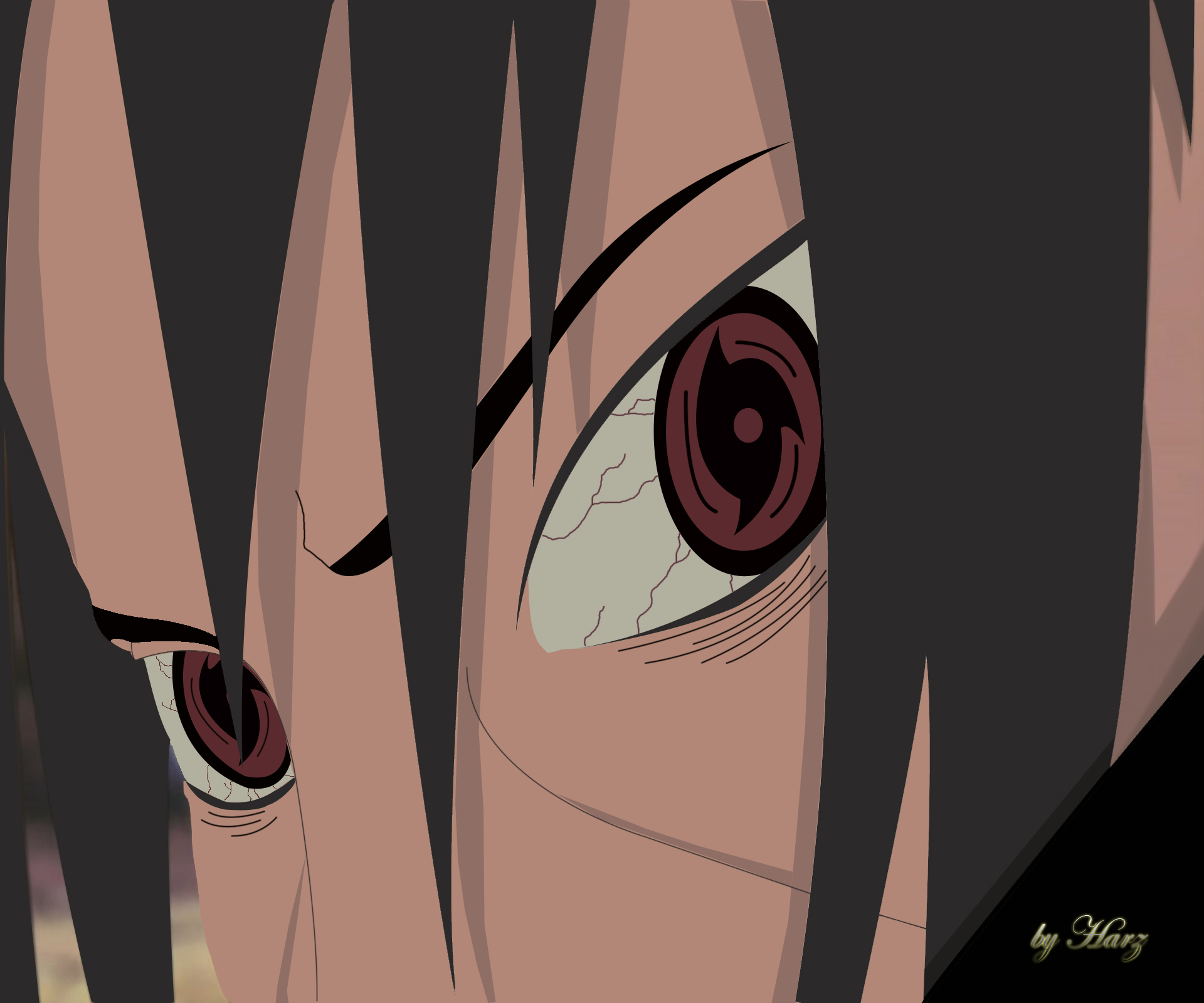 Naruto: Shippuden, Uchiha Itachi, Sharingan - desktop wallpaper