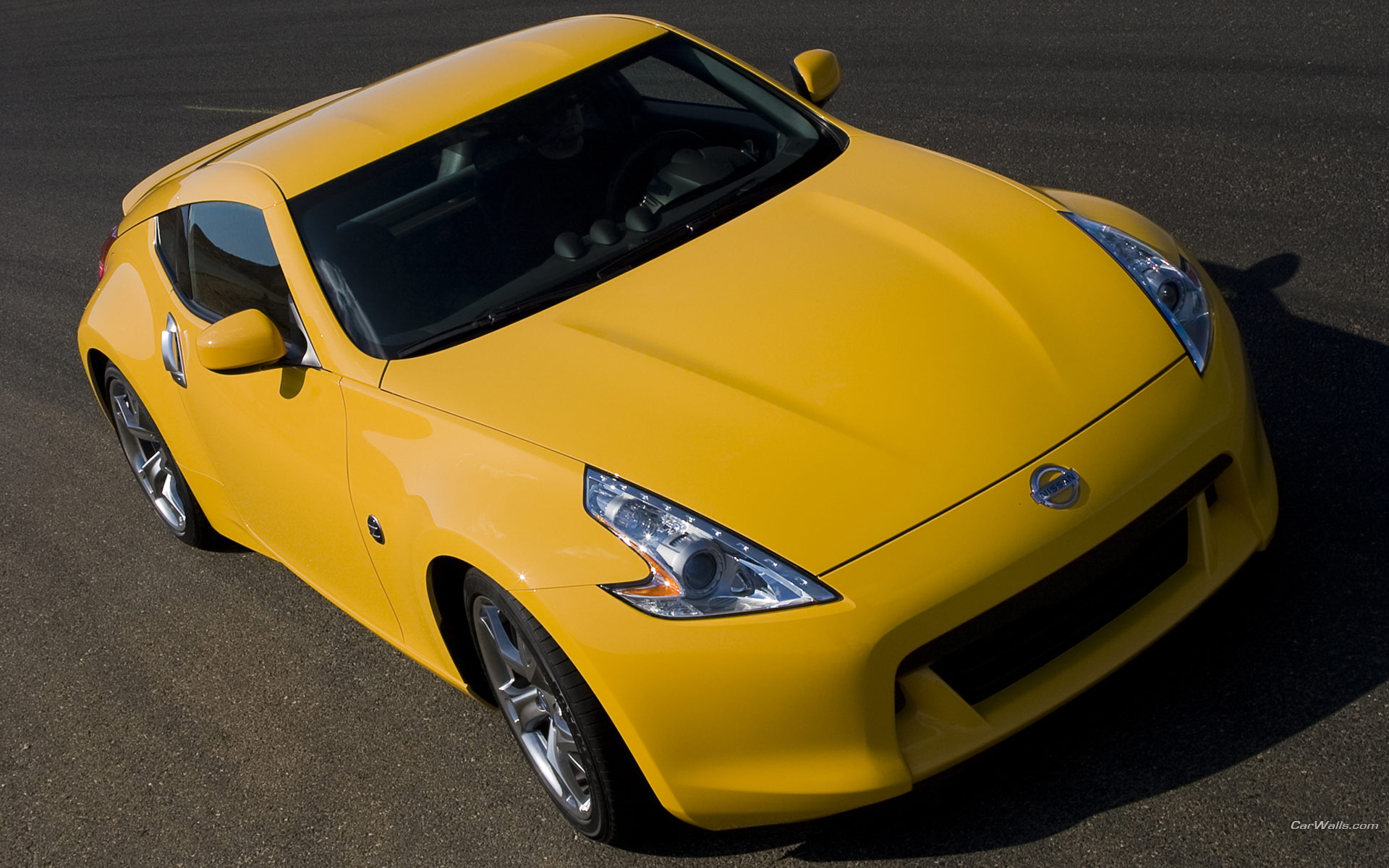 cars, vehicles, Nissan 370Z, yellow cars - desktop wallpaper