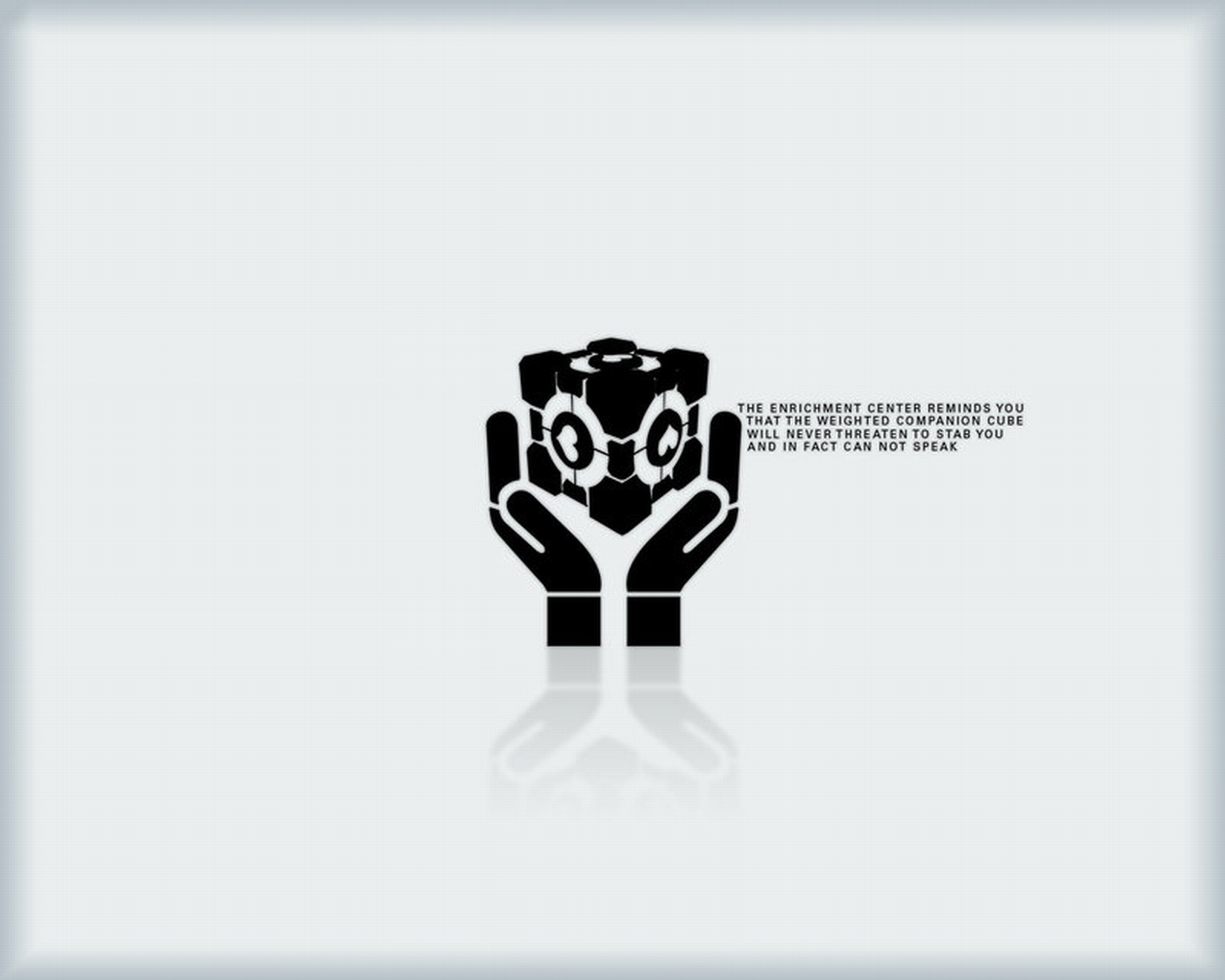 Portal, Companion Cube, GLaDOS - desktop wallpaper