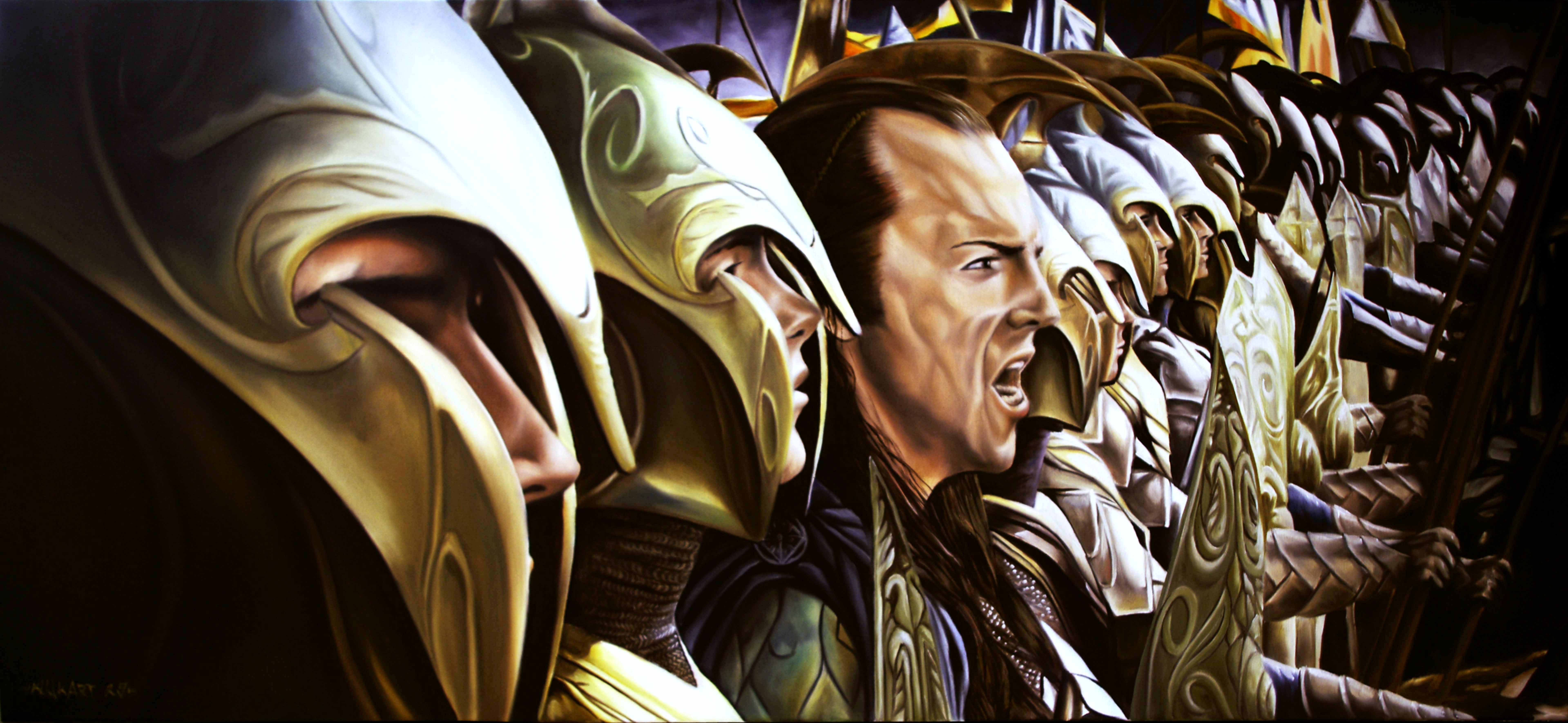The Lord of the Rings, elves, artwork, Elrond - desktop wallpaper