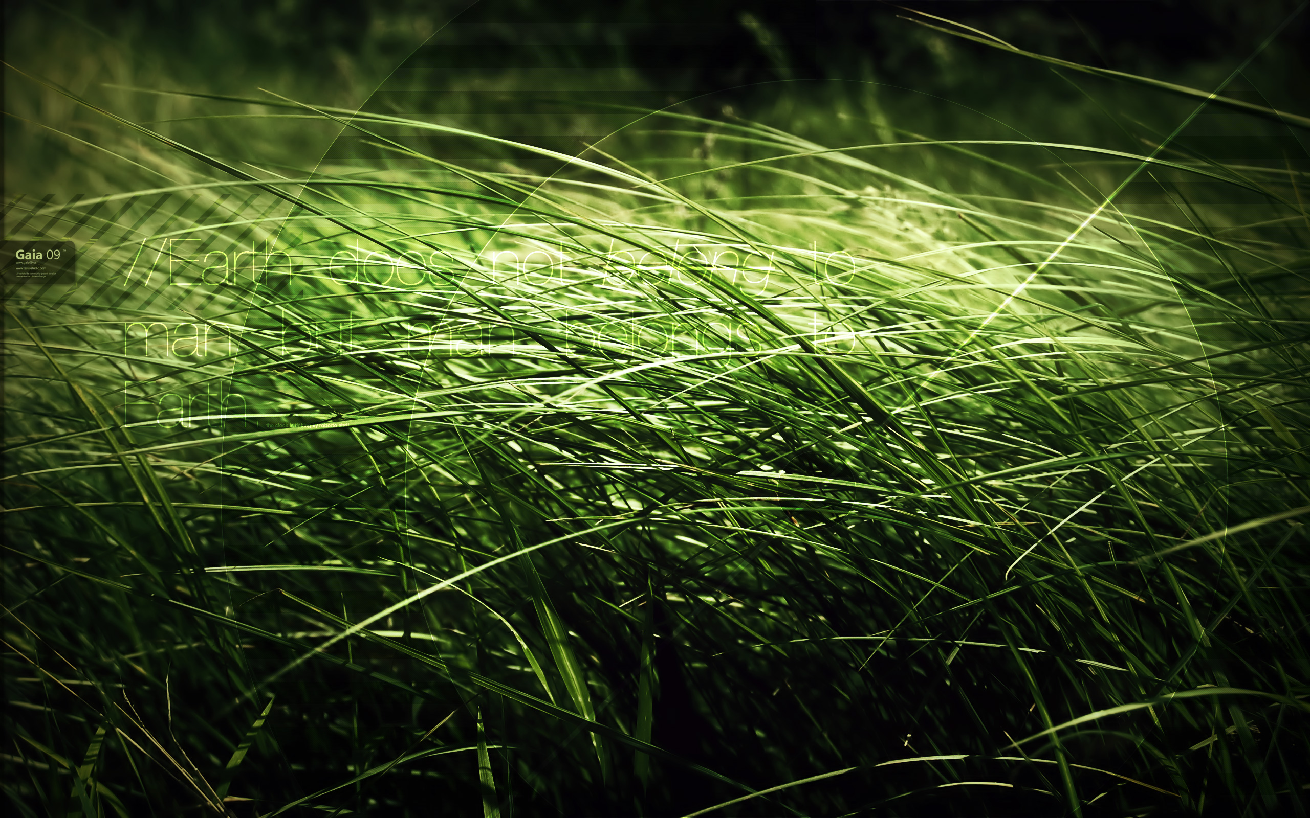 grass, Earth, typography - desktop wallpaper
