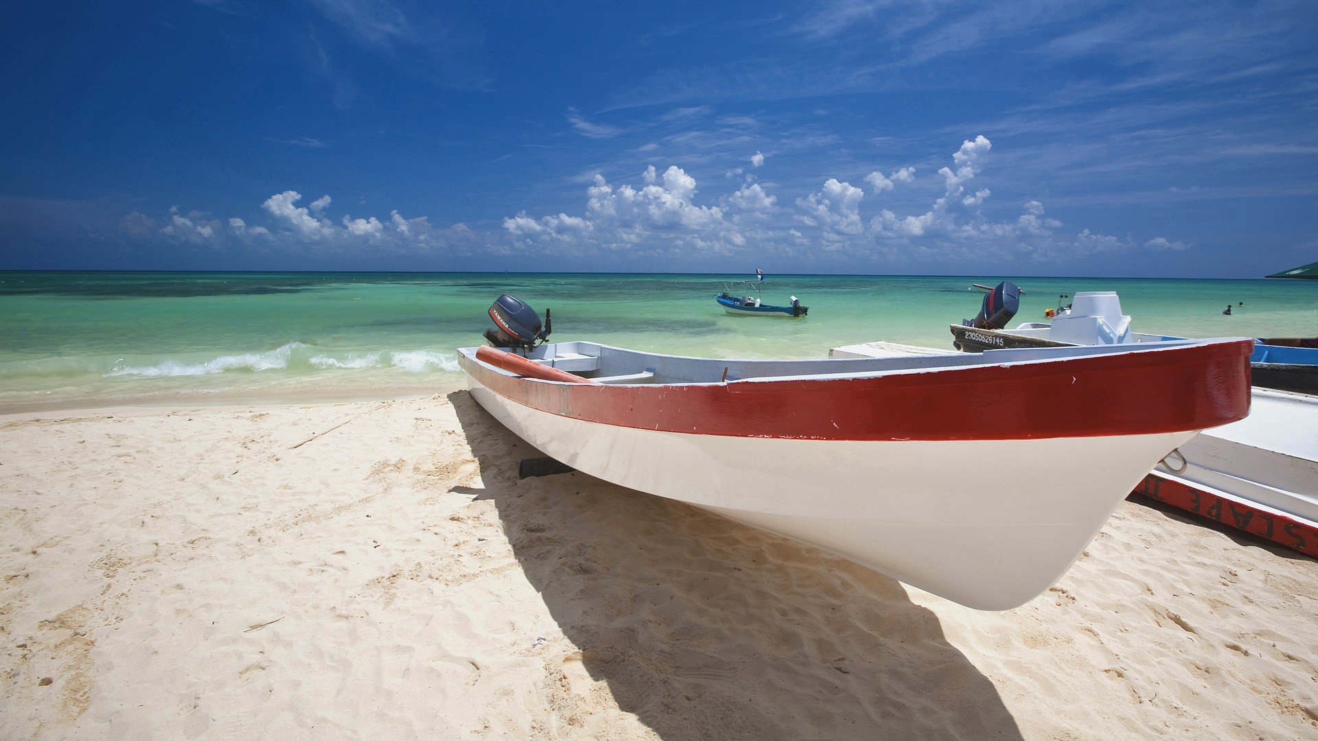 Mexico, boats, vehicles, beaches - desktop wallpaper