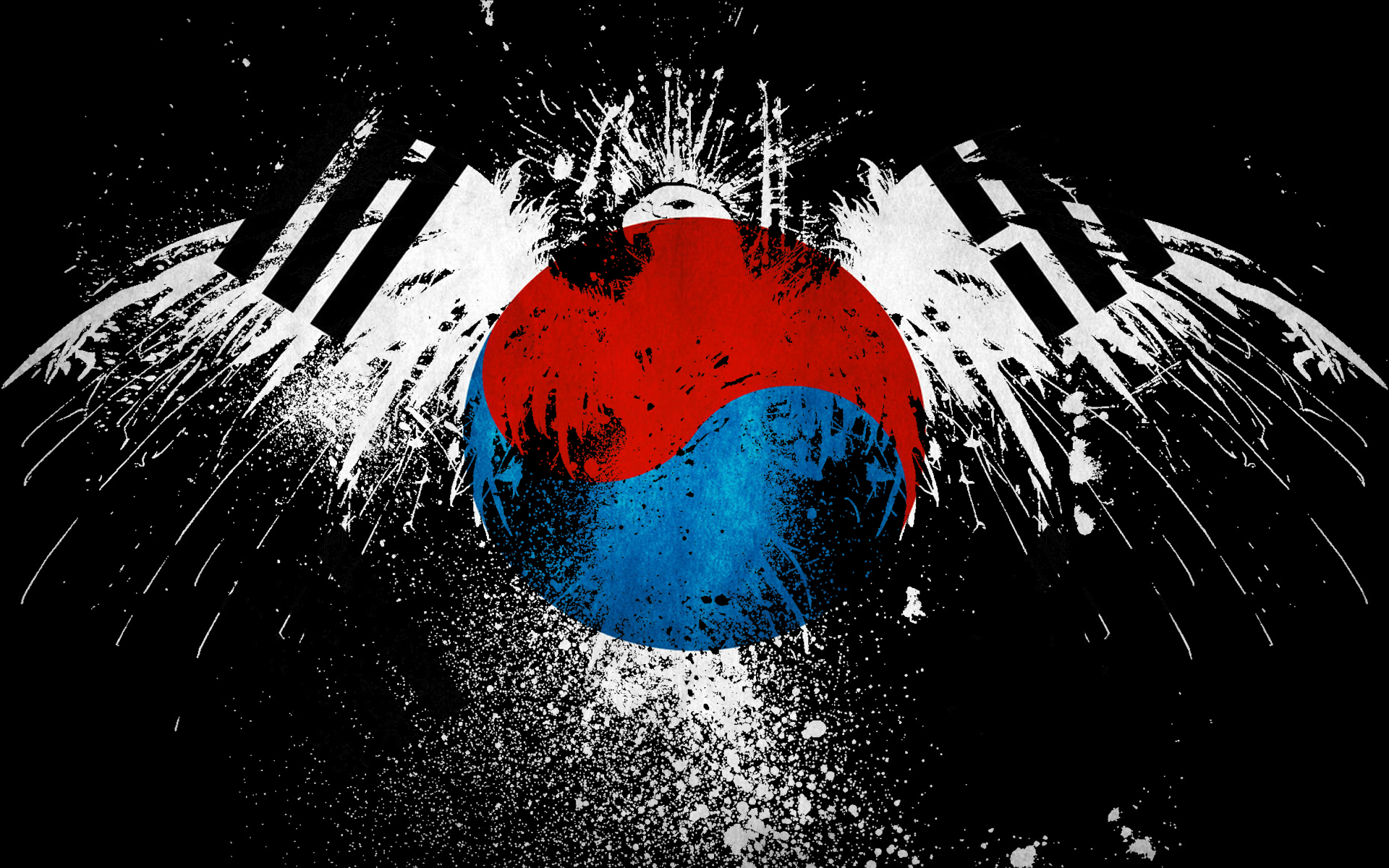 grunge, eagles, hawk, flags, Pepsi, Korean, south - desktop wallpaper