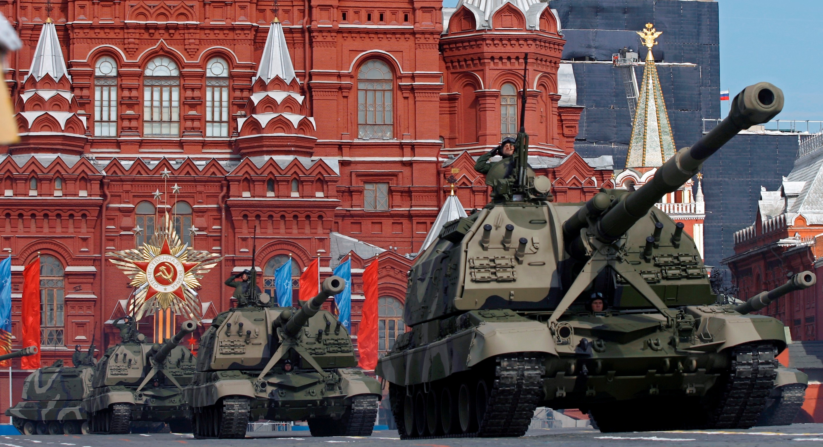 red, May, Russia, tanks, Moscow, artillery, parade, Red Square, squares - desktop wallpaper