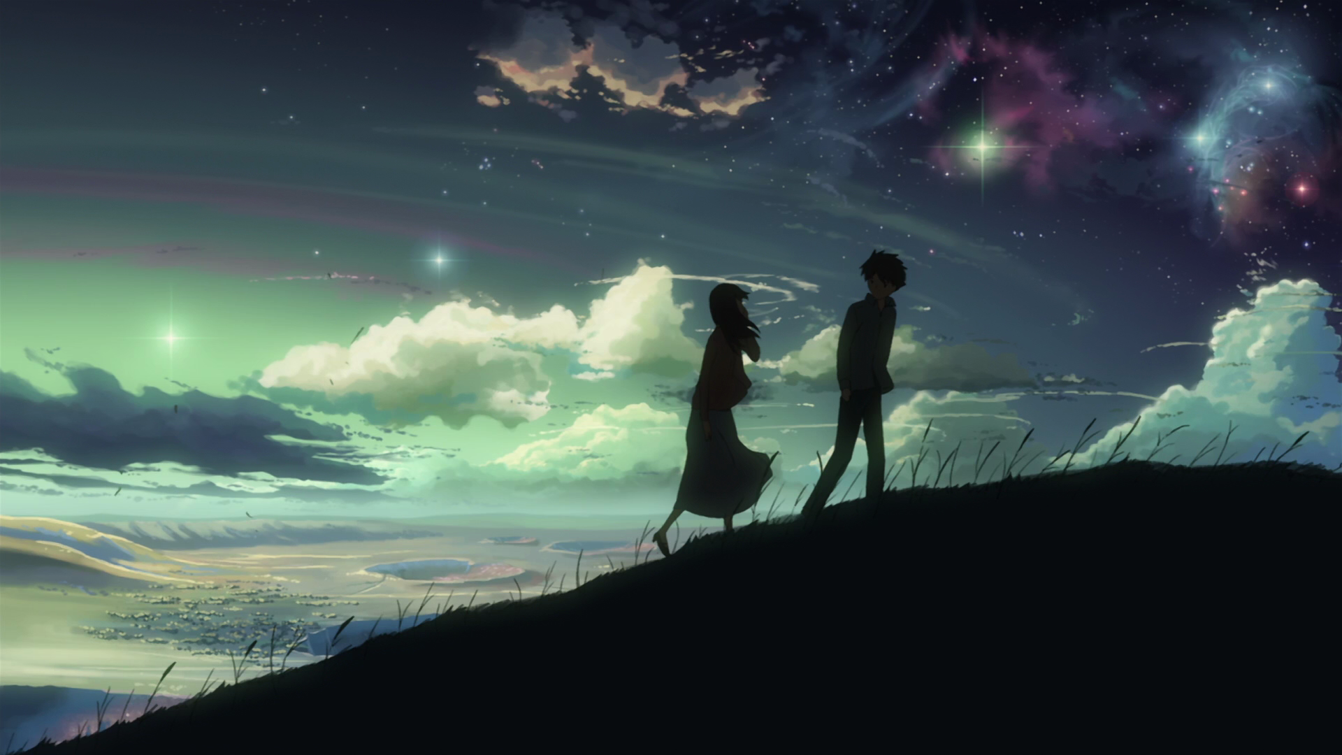 Makoto Shinkai, 5 Centimeters Per Second, skyscapes - desktop wallpaper