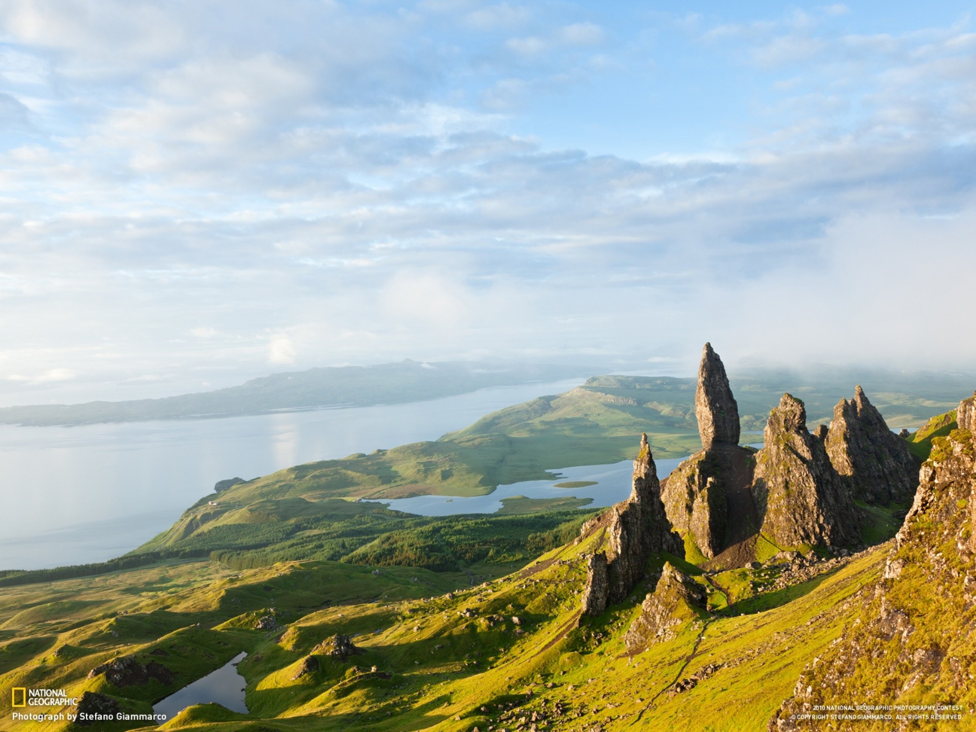 water, mountains, landscapes, nature, rocks, National Geographic, Scotland, Isle of Skye - desktop wallpaper