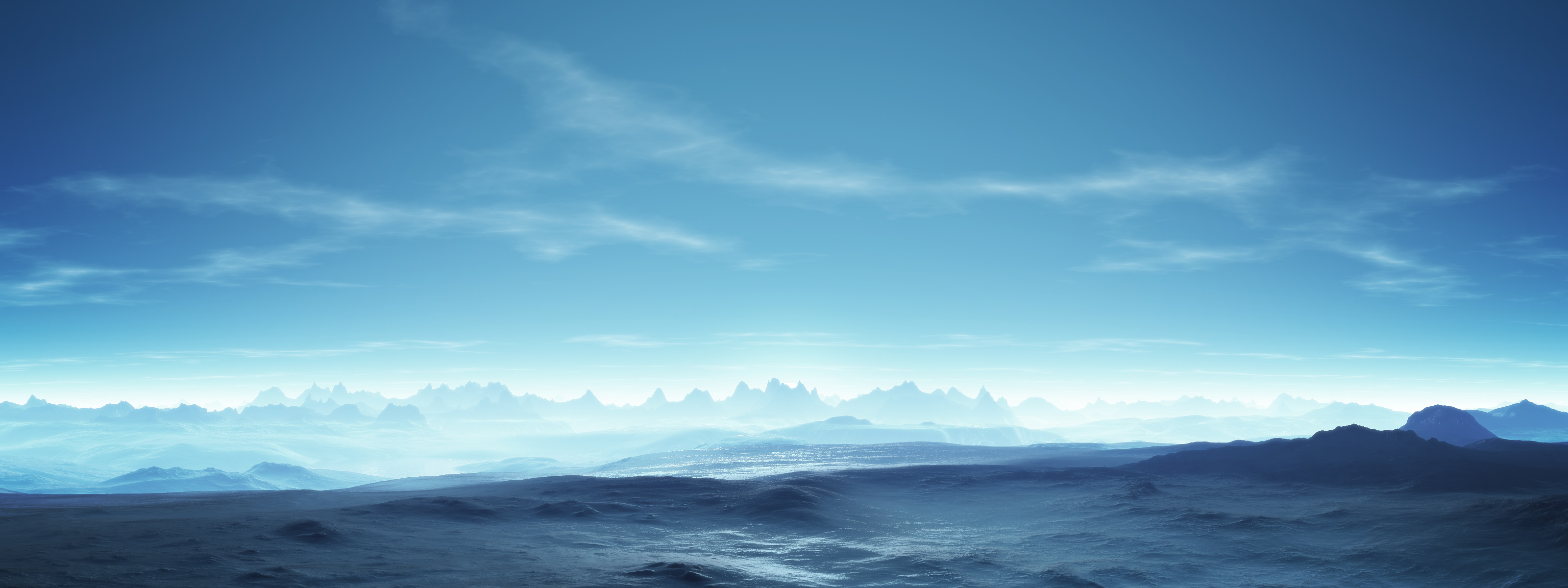 mountains, clouds, landscapes, digital art - desktop wallpaper