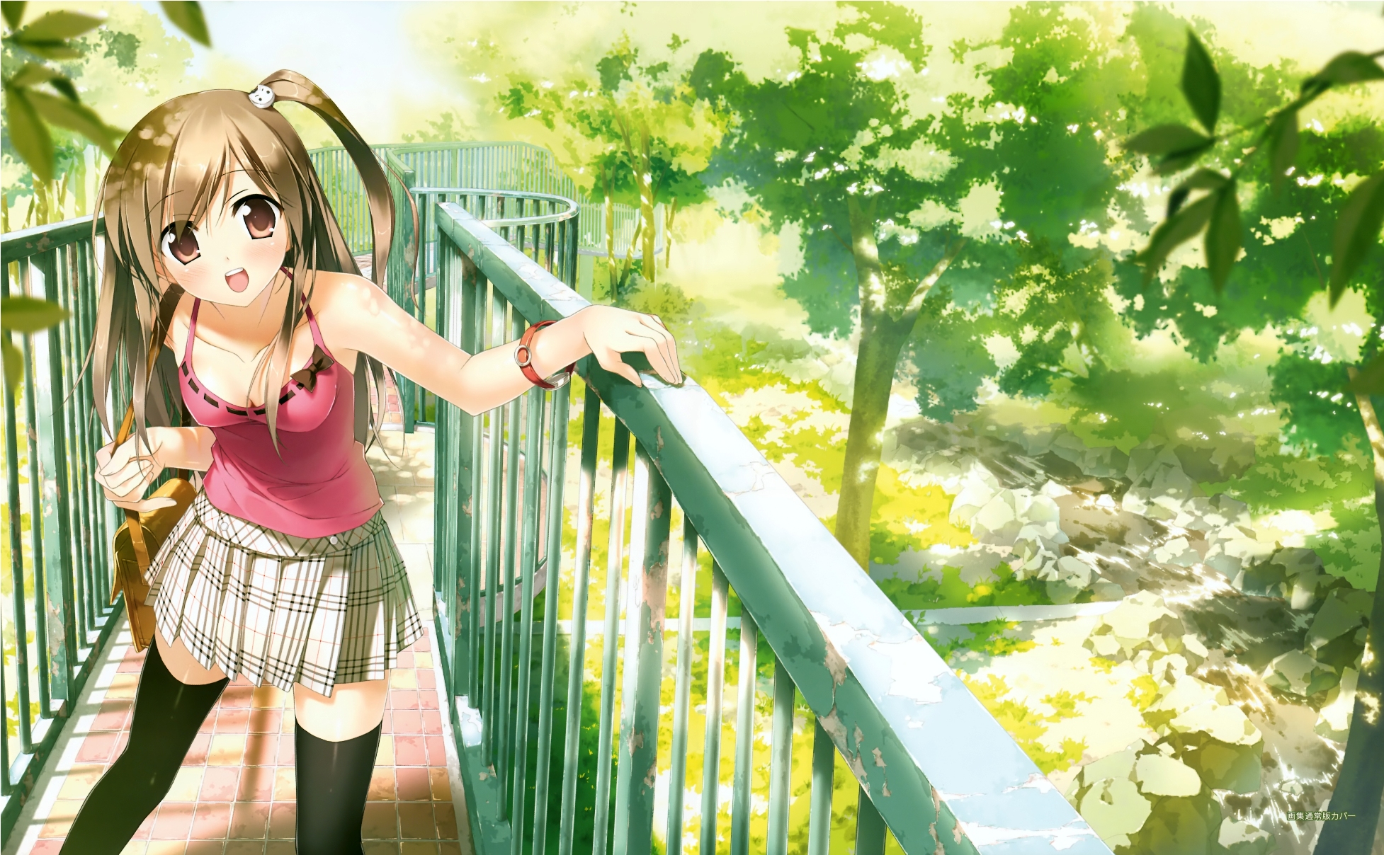 trees, anime girls, Kantoku (artist) - desktop wallpaper