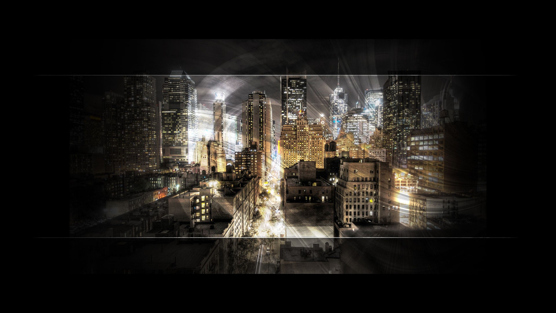cityscapes, architecture, buildings, digital art, black background - desktop wallpaper