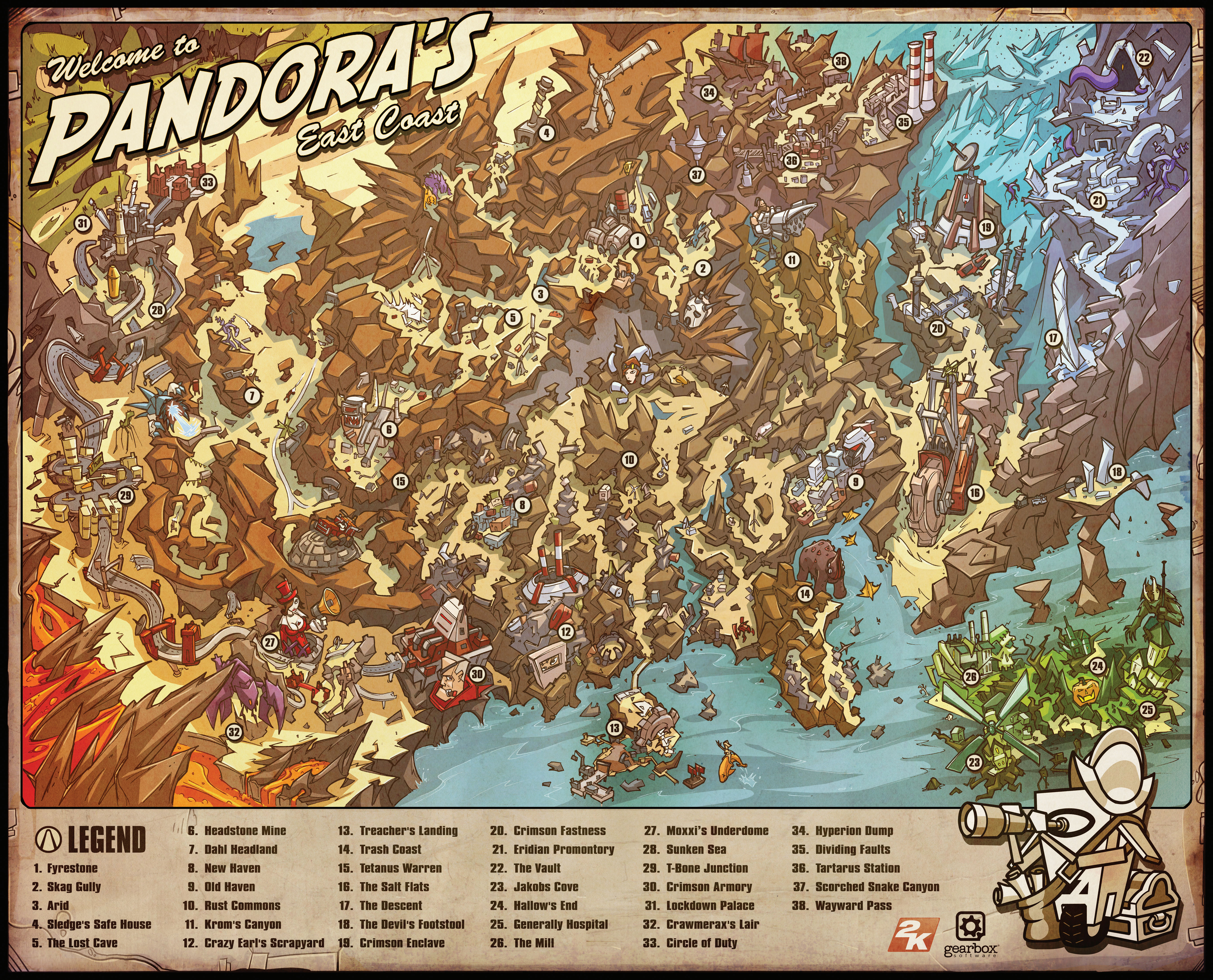 video games, Borderlands, maps - desktop wallpaper