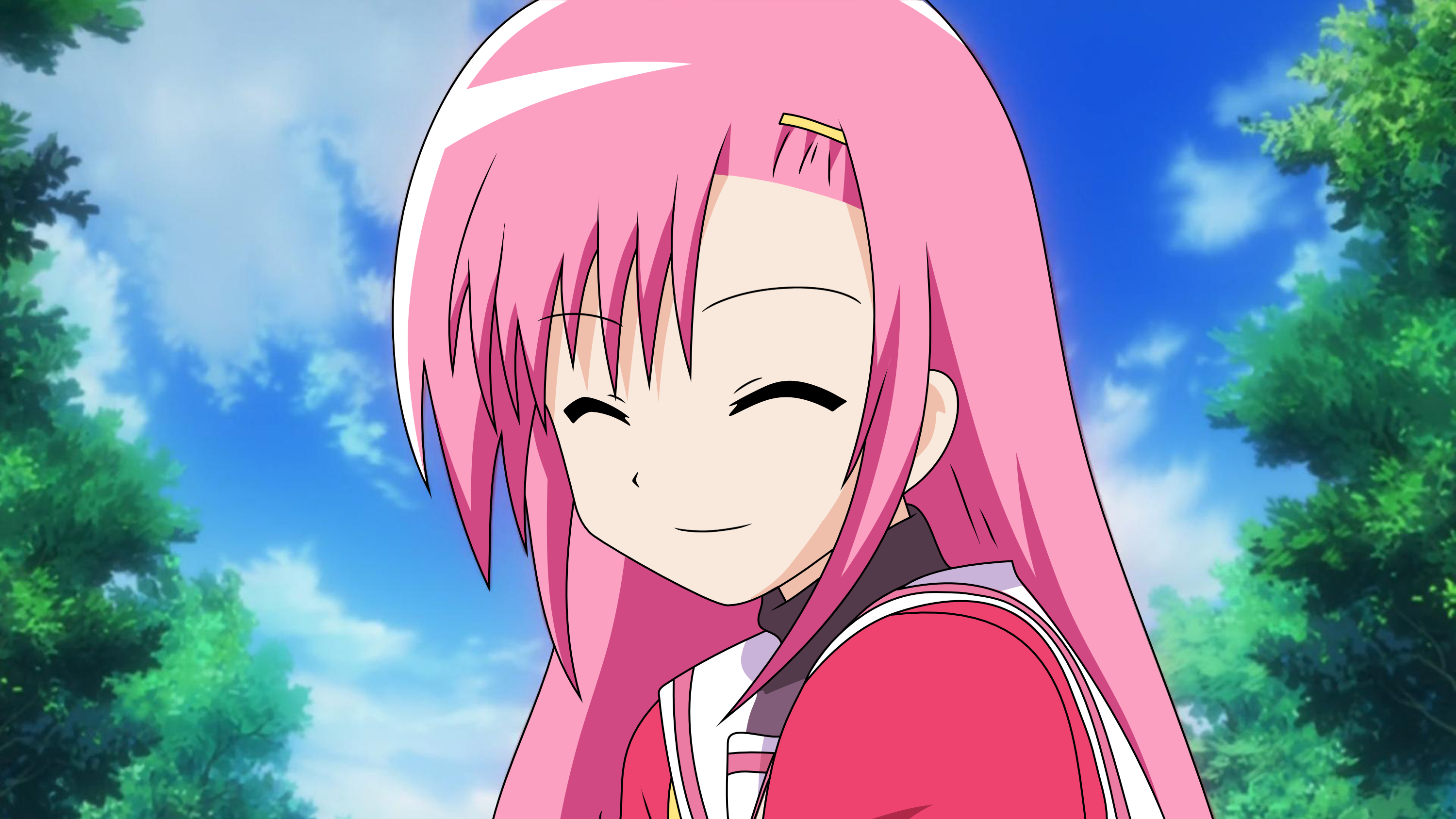 school uniforms, Hayate no Gotoku, Katsura Hinagiku, pink hair, closed eyes, anime girls - desktop wallpaper