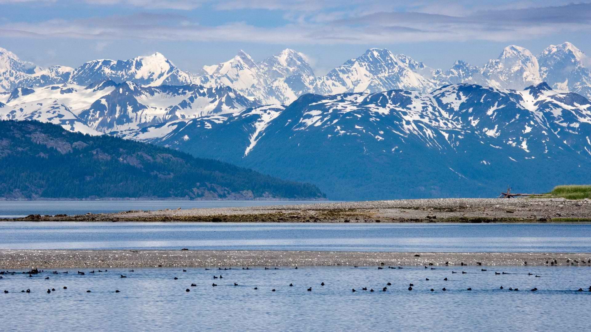 Alaska, glacier, National Park, bay - desktop wallpaper