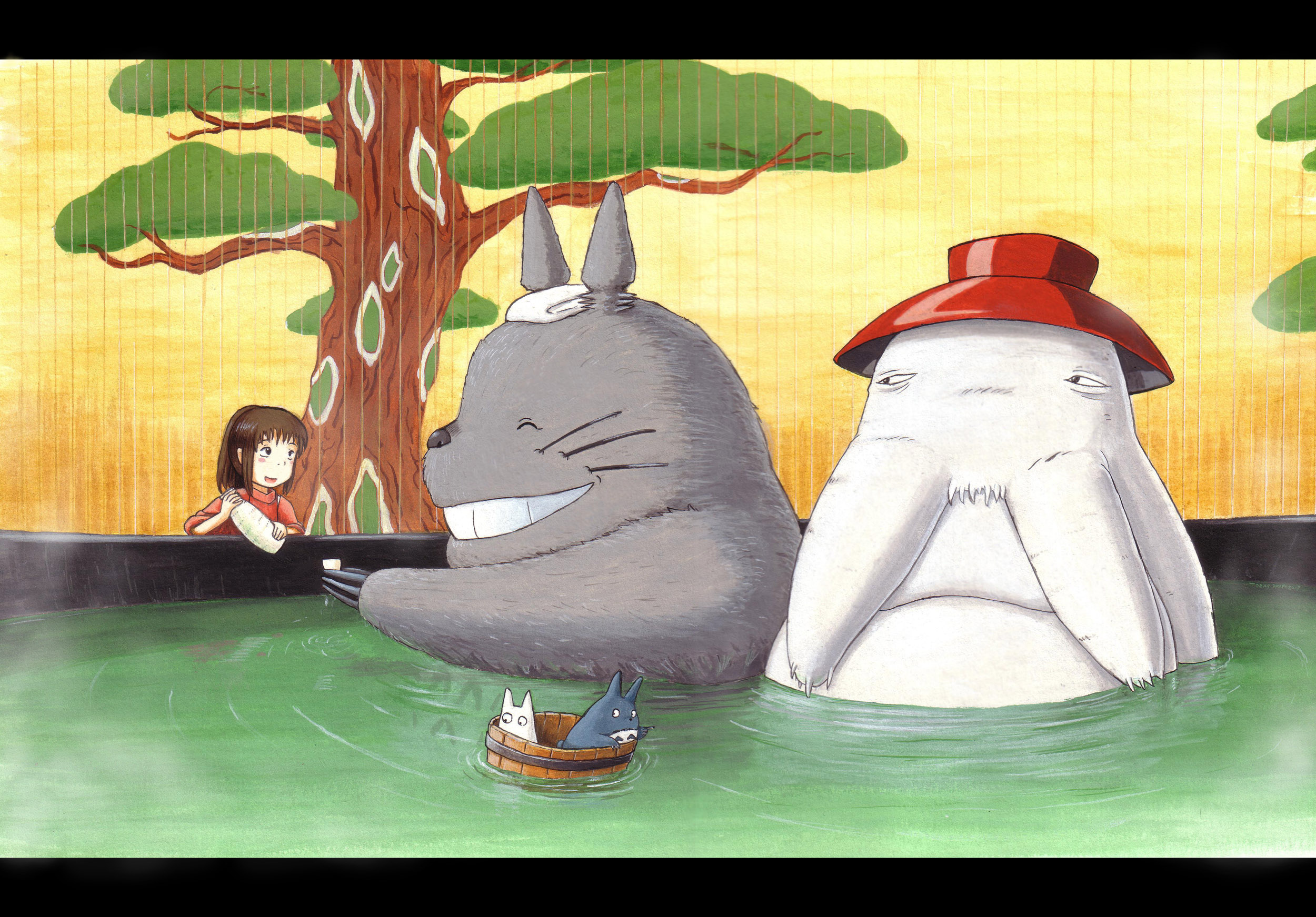 Hayao Miyazaki, movies, Spirited Away, Totoro, My Neighbour Totoro, Studio Ghibli, anime - desktop wallpaper
