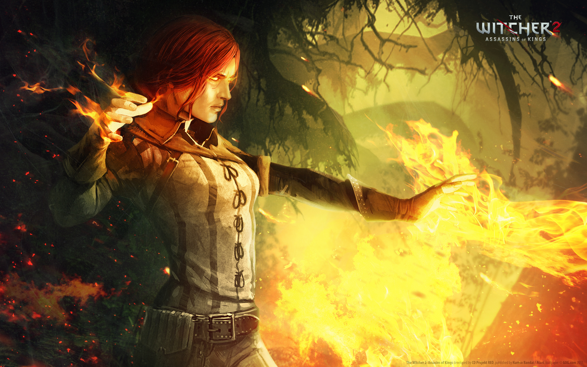 fantasy, video games, digital art, The Witcher 2: Assassins of Kings, Triss Merigold - desktop wallpaper