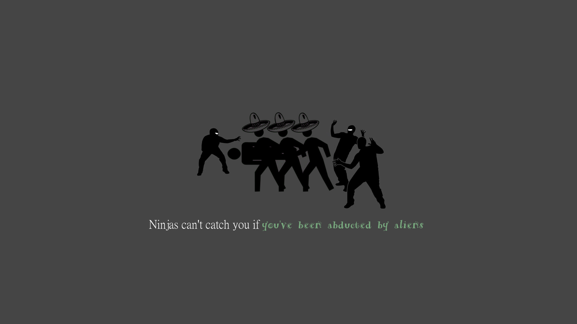 ninjas cant catch you if - desktop wallpaper