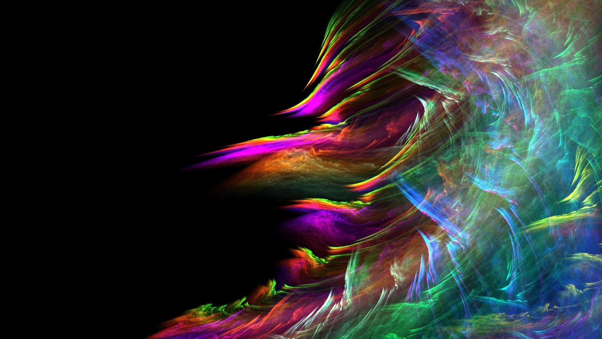 abstract, paintings, multicolor, waves, rainbows - desktop wallpaper