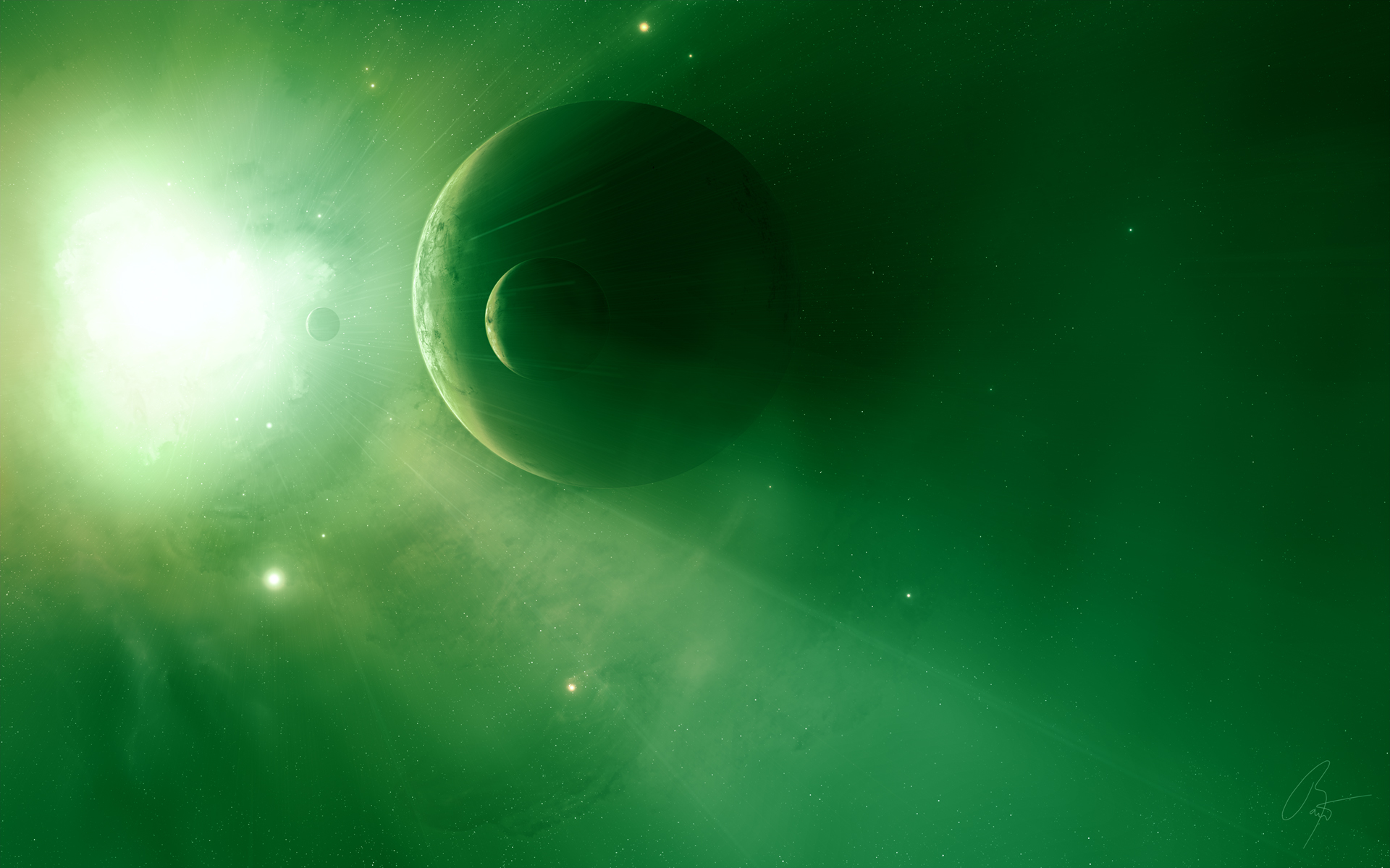 outer space, planets - desktop wallpaper