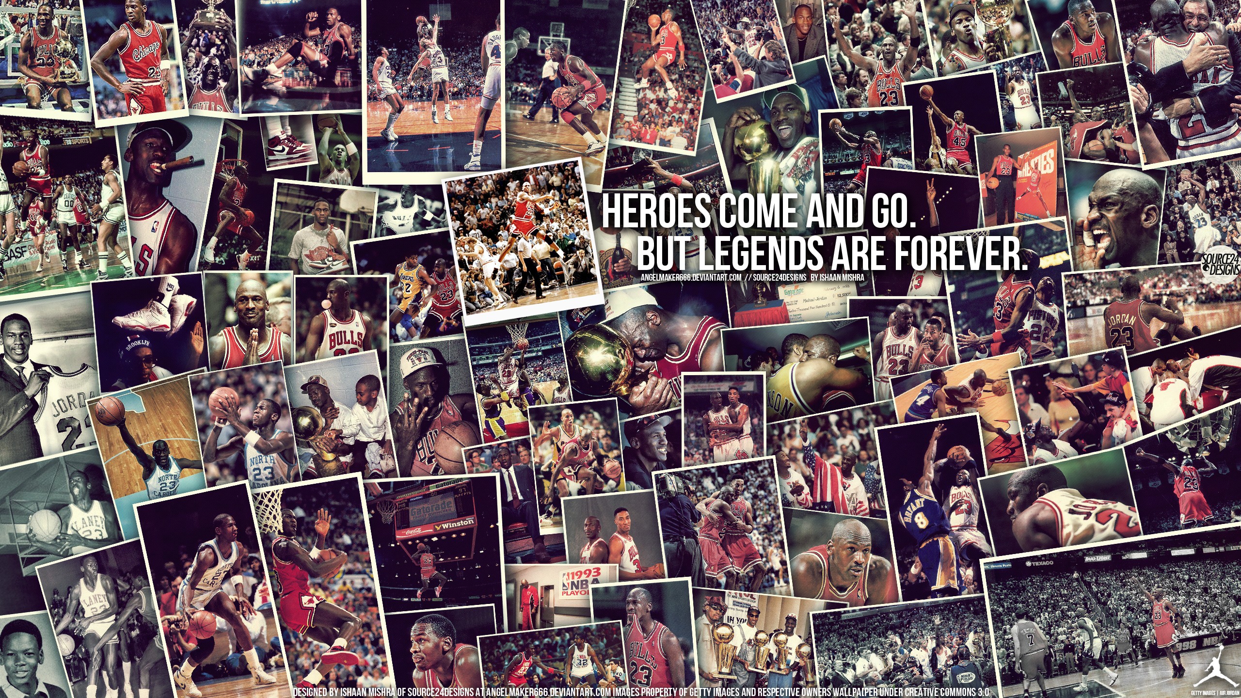 wall, legend, collage, Michael Jordan - desktop wallpaper