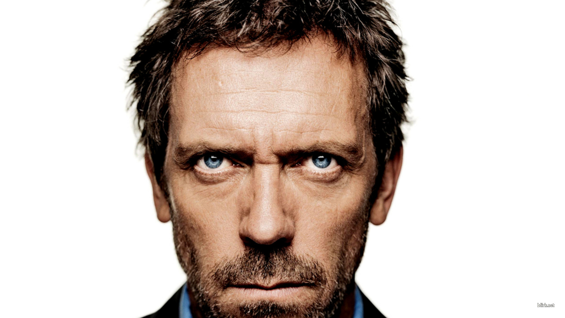 Hugh Laurie, Gregory House, faces, House M.D., white background - desktop wallpaper
