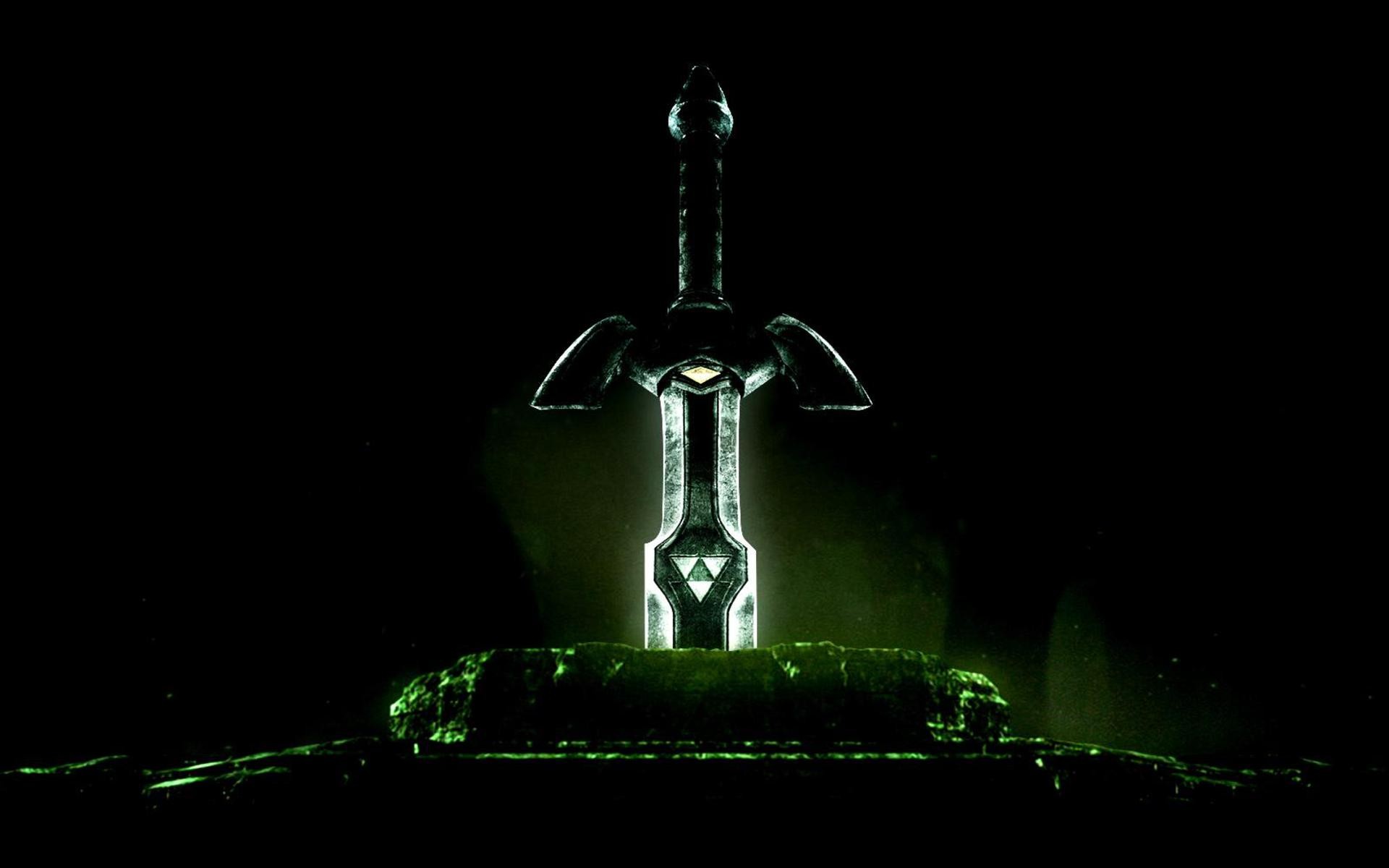 Link, Zelda, triforce, swords - desktop wallpaper