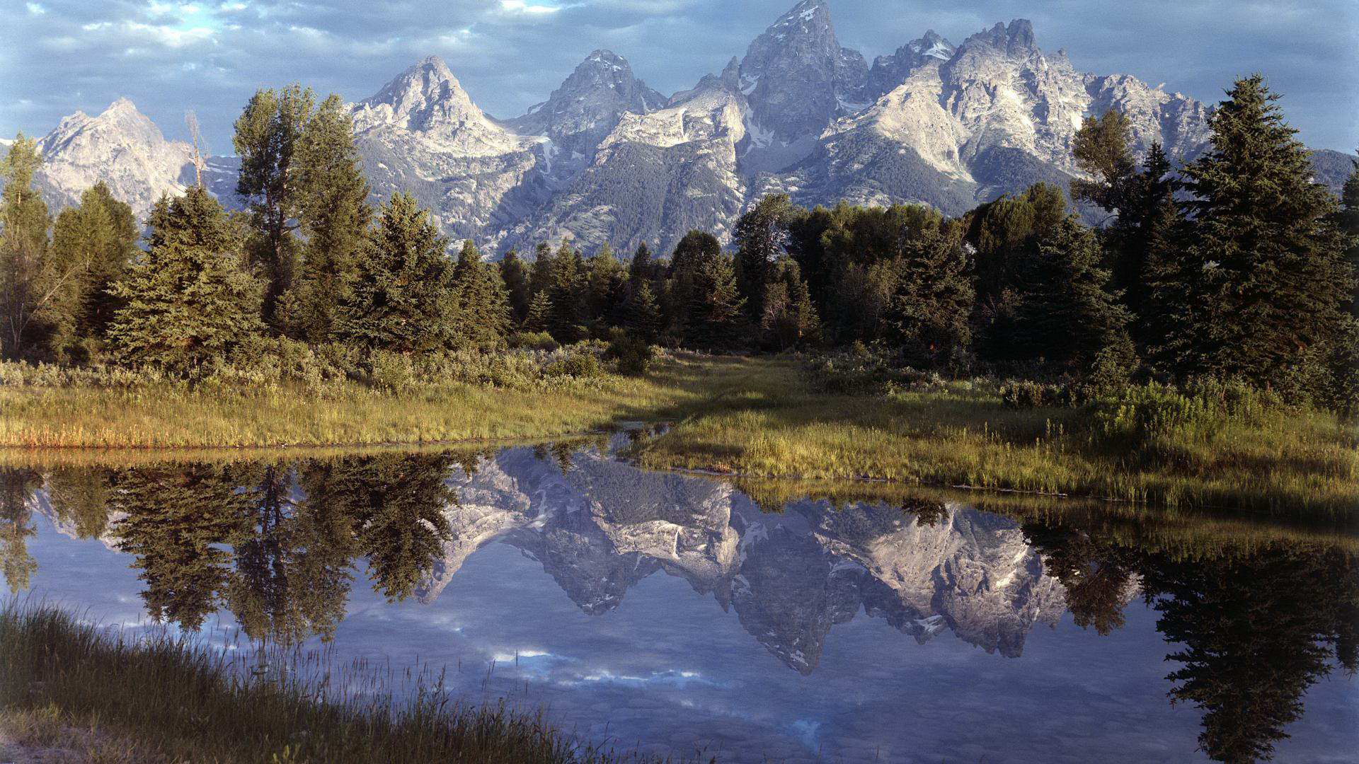 mountains, reflections - desktop wallpaper