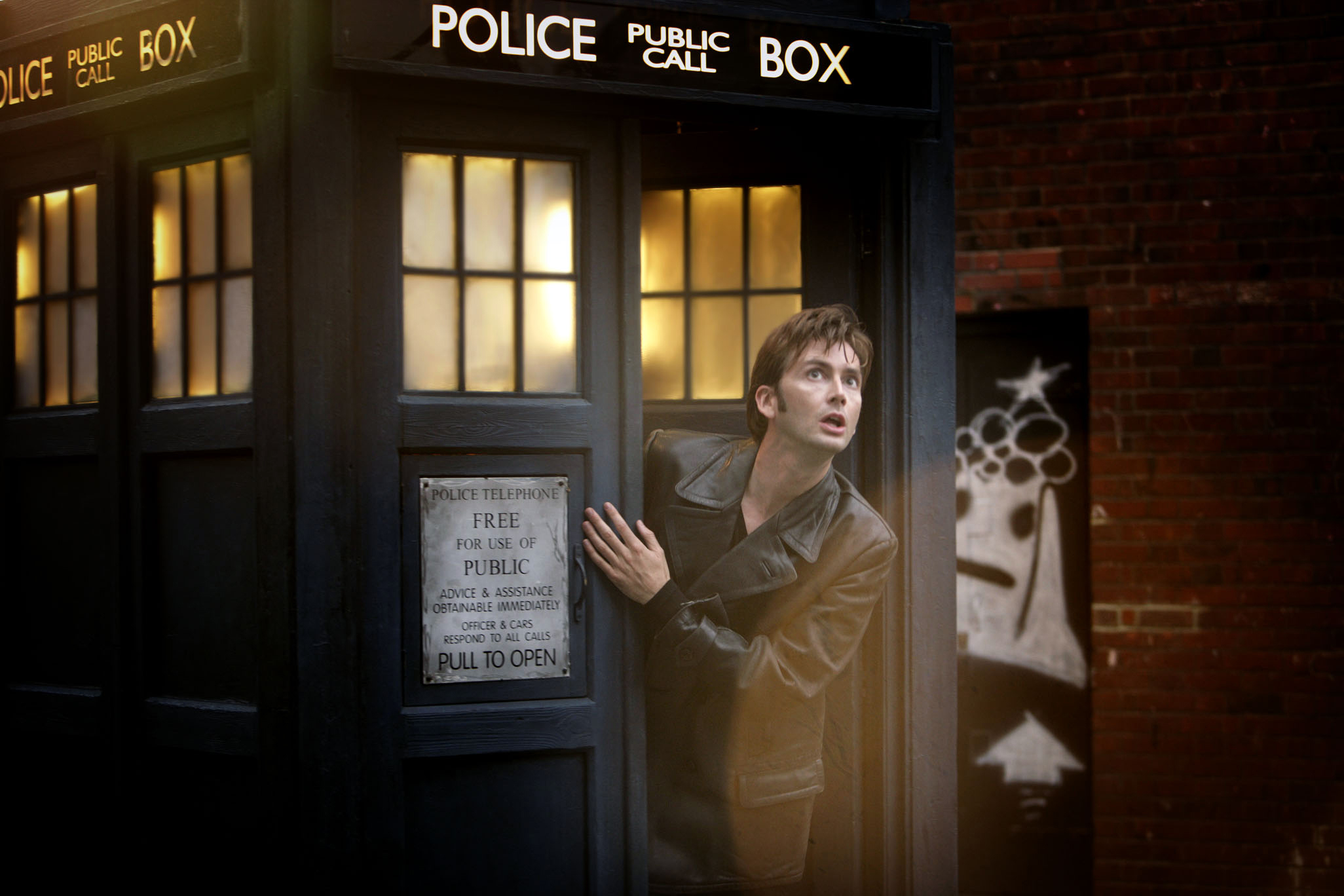 TARDIS, David Tennant, Doctor Who, Tenth Doctor - desktop wallpaper