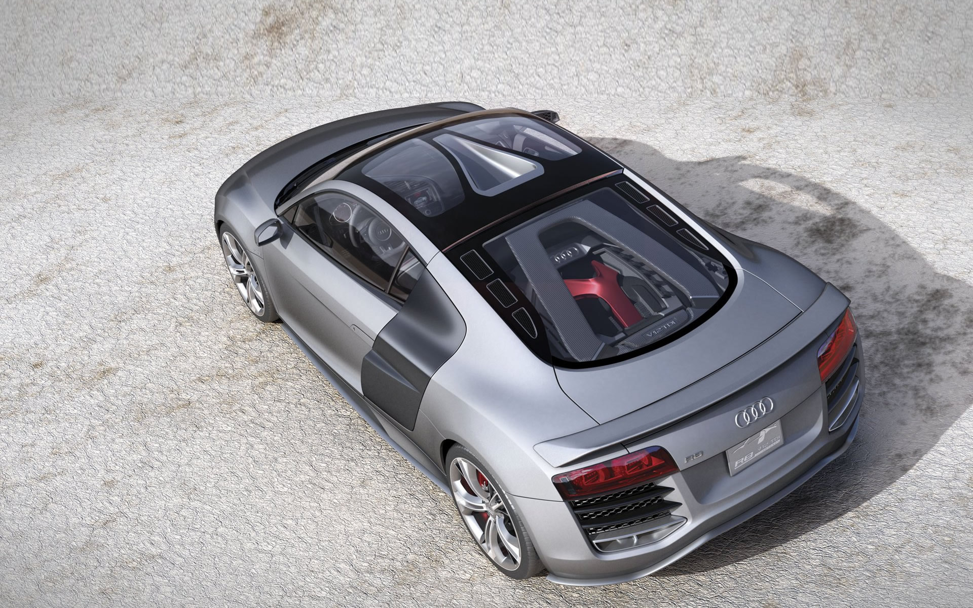 cars, vehicles, supercars, Audi R8, rear angle view - desktop wallpaper