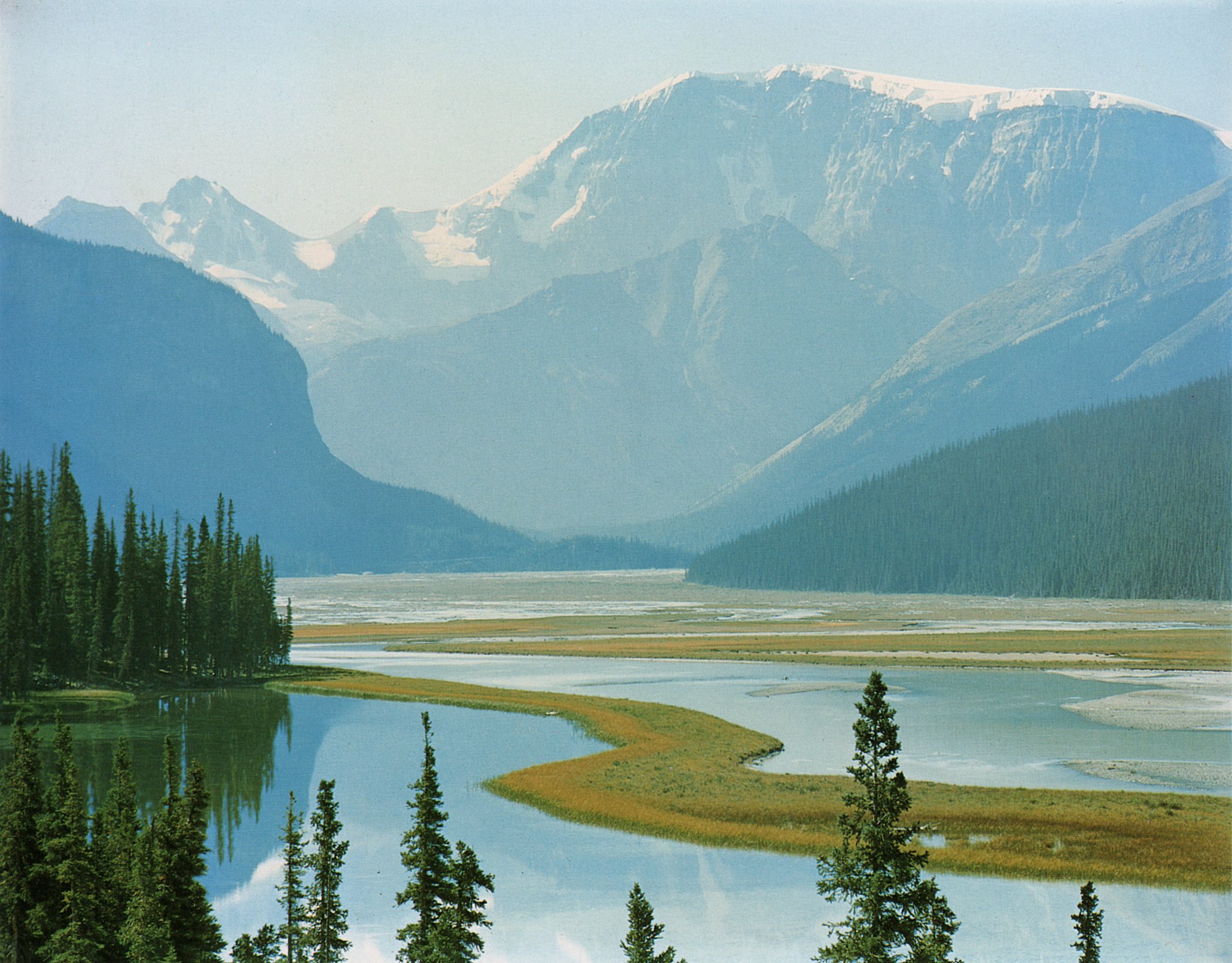 water, mountains, landscapes, Canada, Alberta - desktop wallpaper