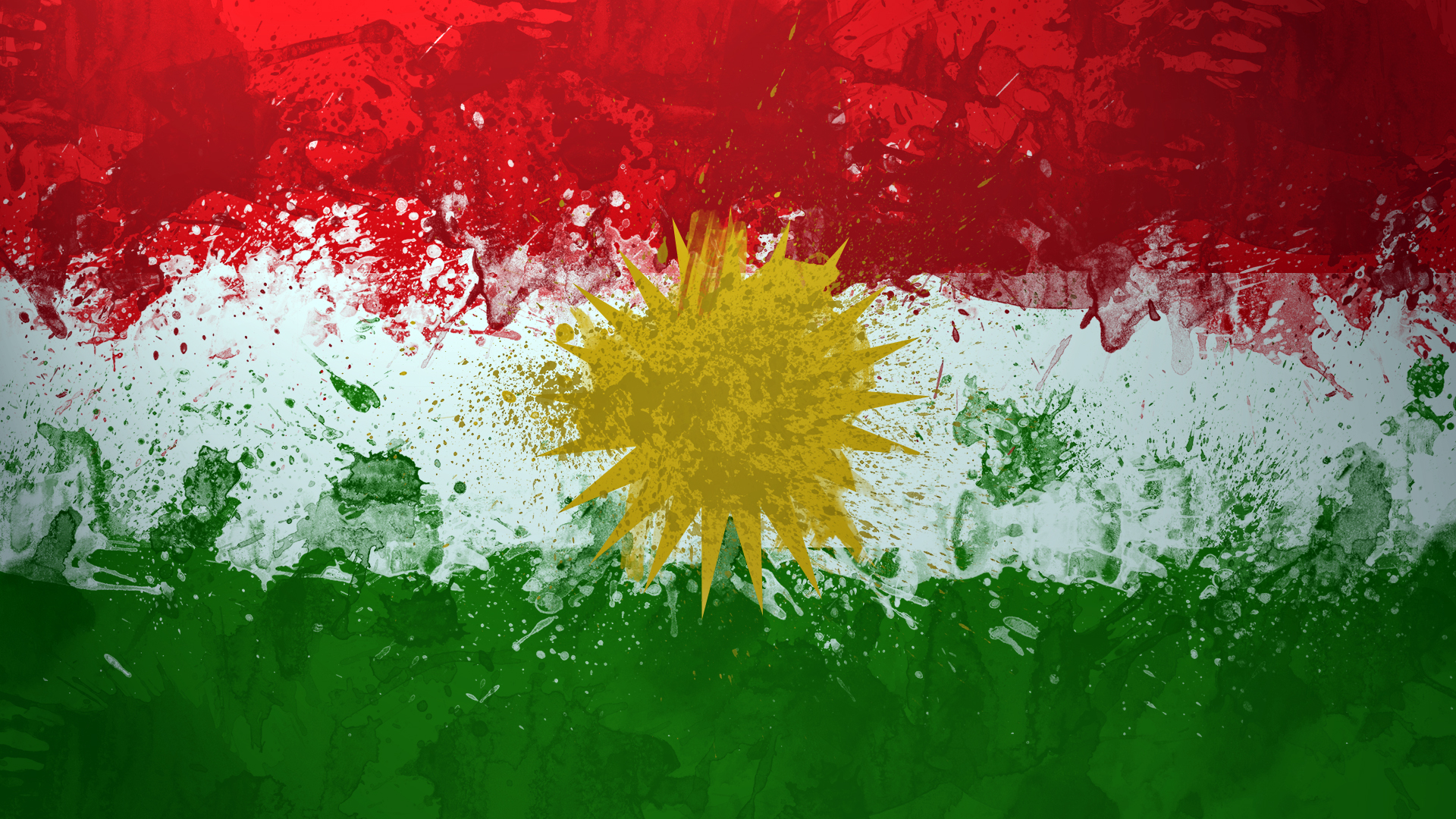 flags, Kurdistan - desktop wallpaper