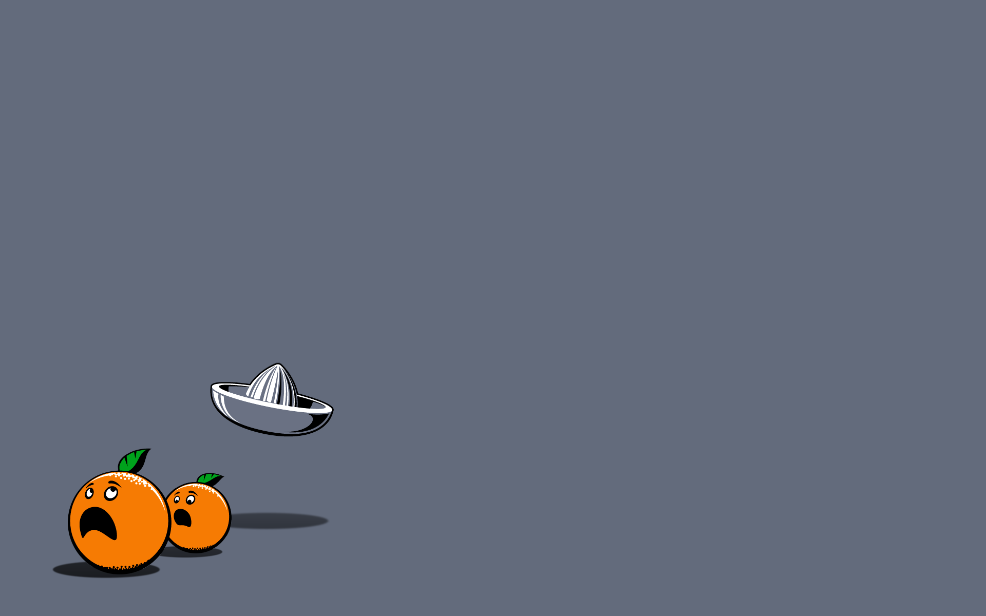 minimalistic, orange, funny, oranges - desktop wallpaper