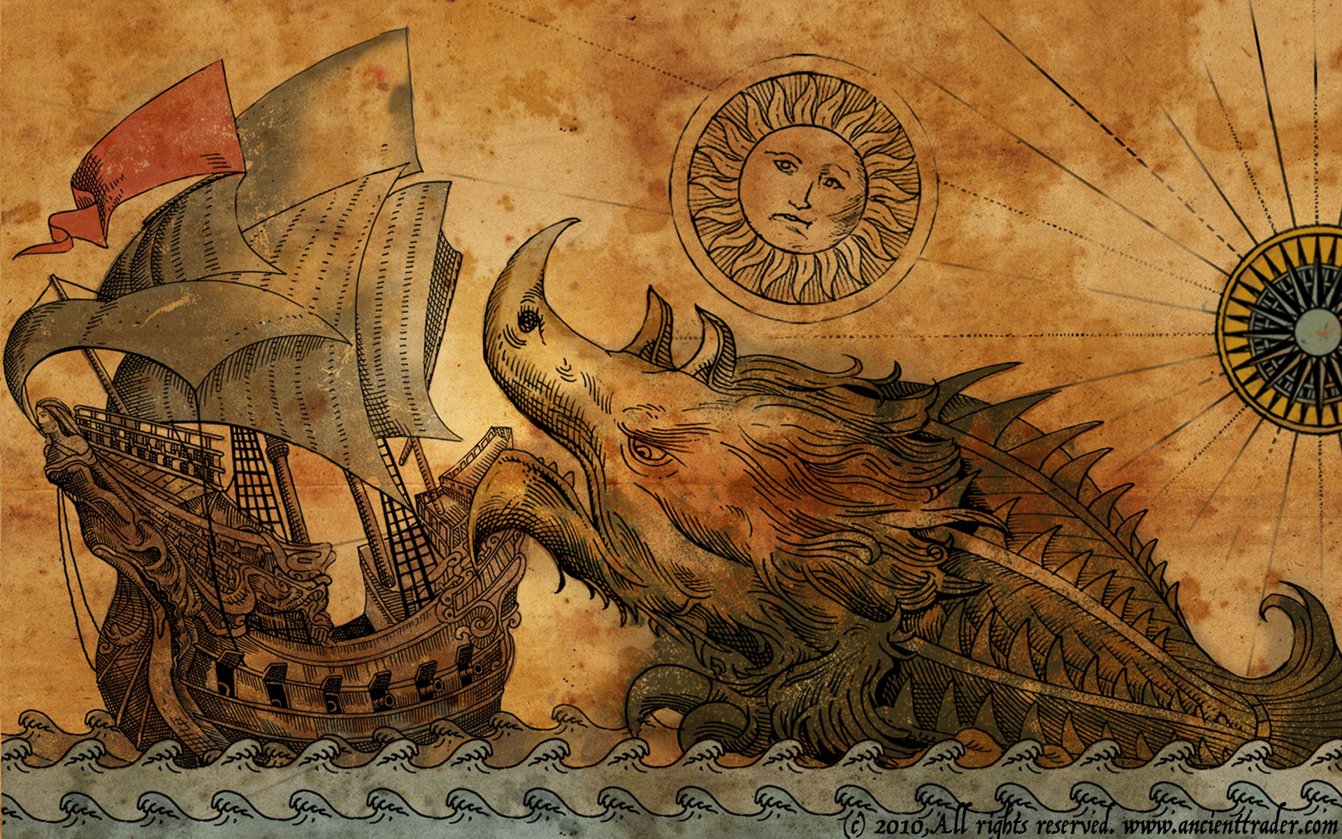 monsters, ships, L., vehicles - desktop wallpaper
