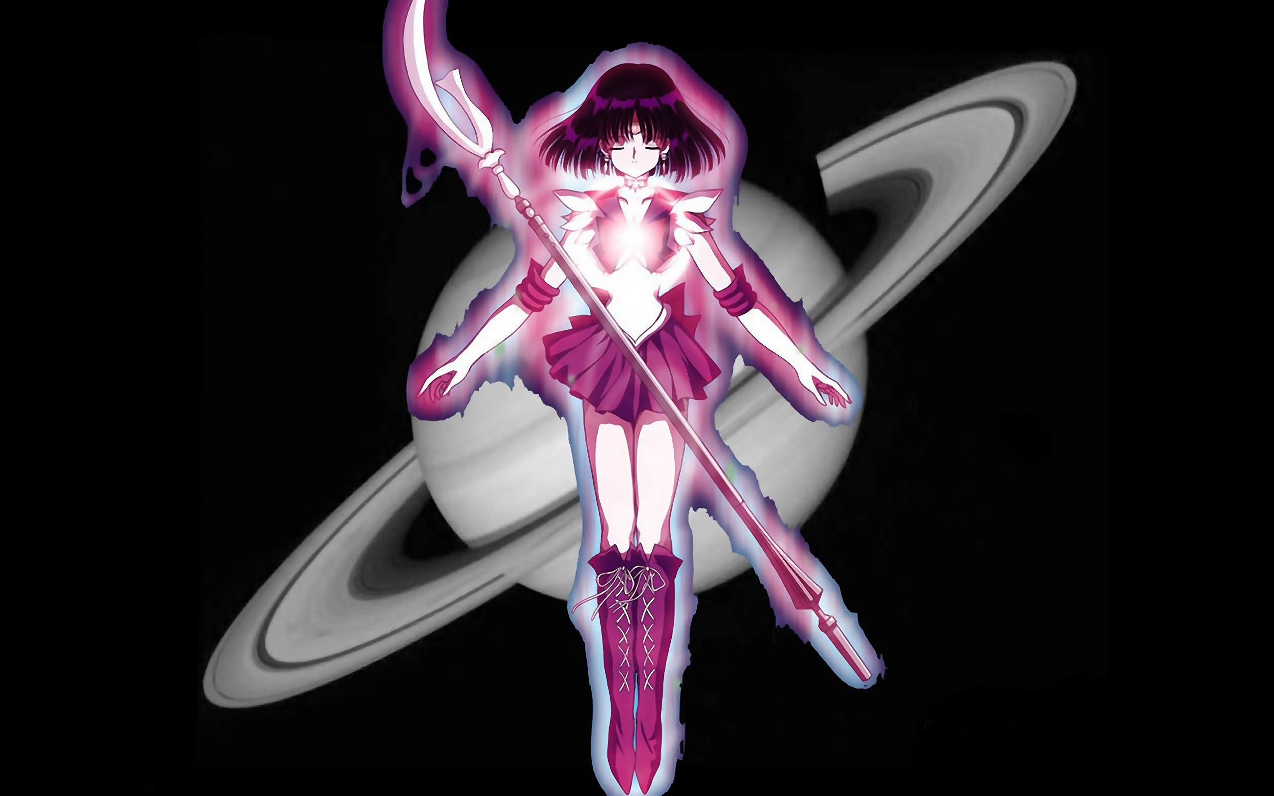 short hair, simple background, sailor uniforms, Sailor Saturn, Bishoujo Senshi Sailor Moon - desktop wallpaper