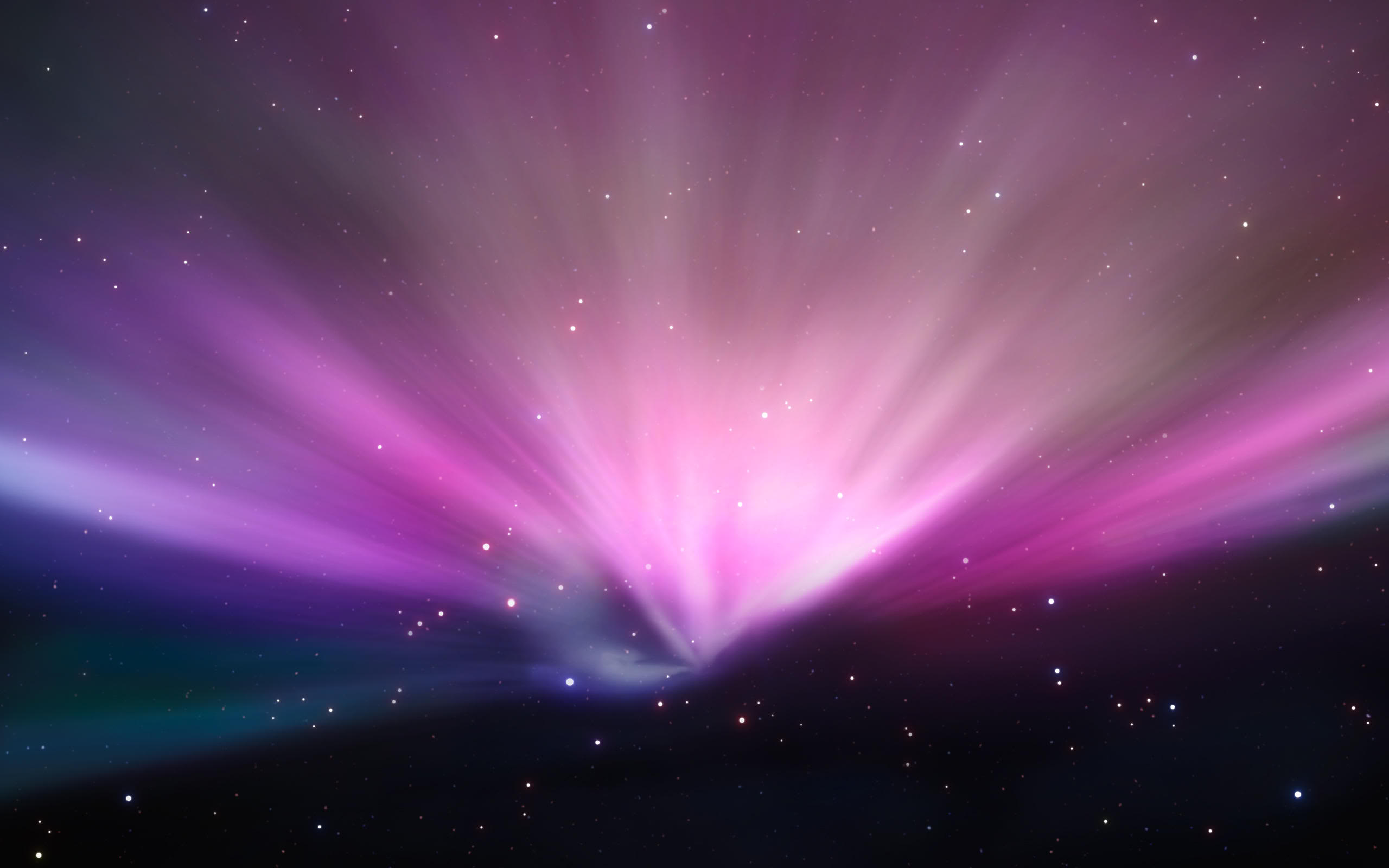 outer space, stars, aurora borealis - desktop wallpaper