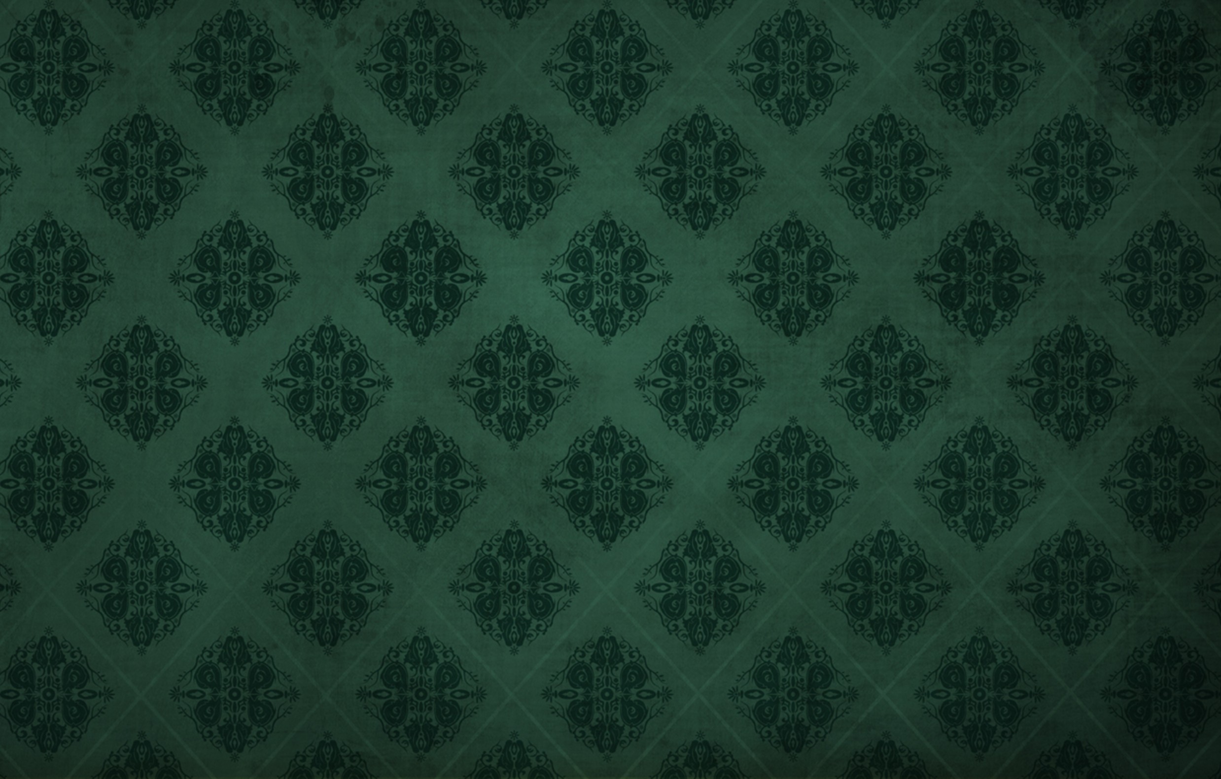 green, patterns, damask - desktop wallpaper