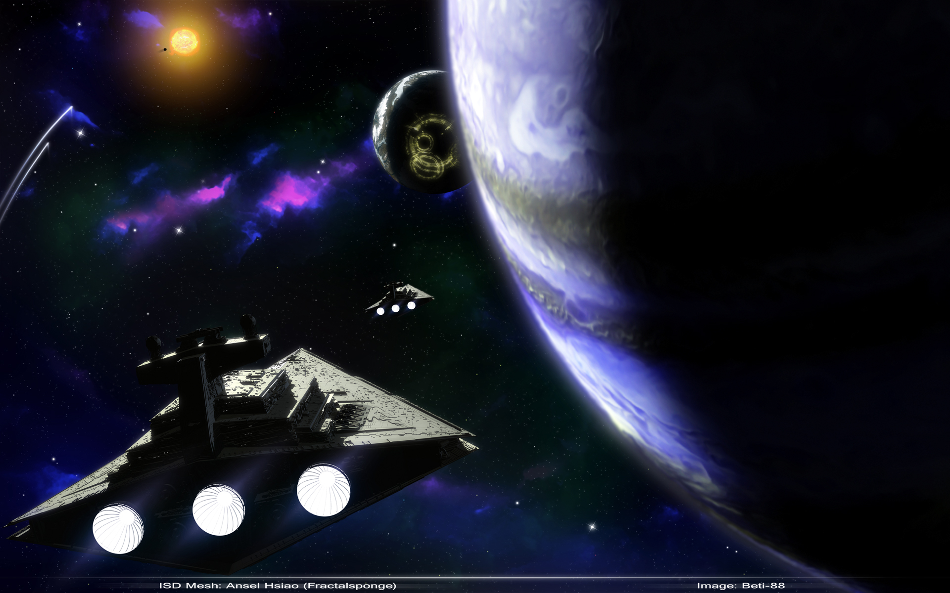 outer space, planets, spaceships, vehicles - desktop wallpaper