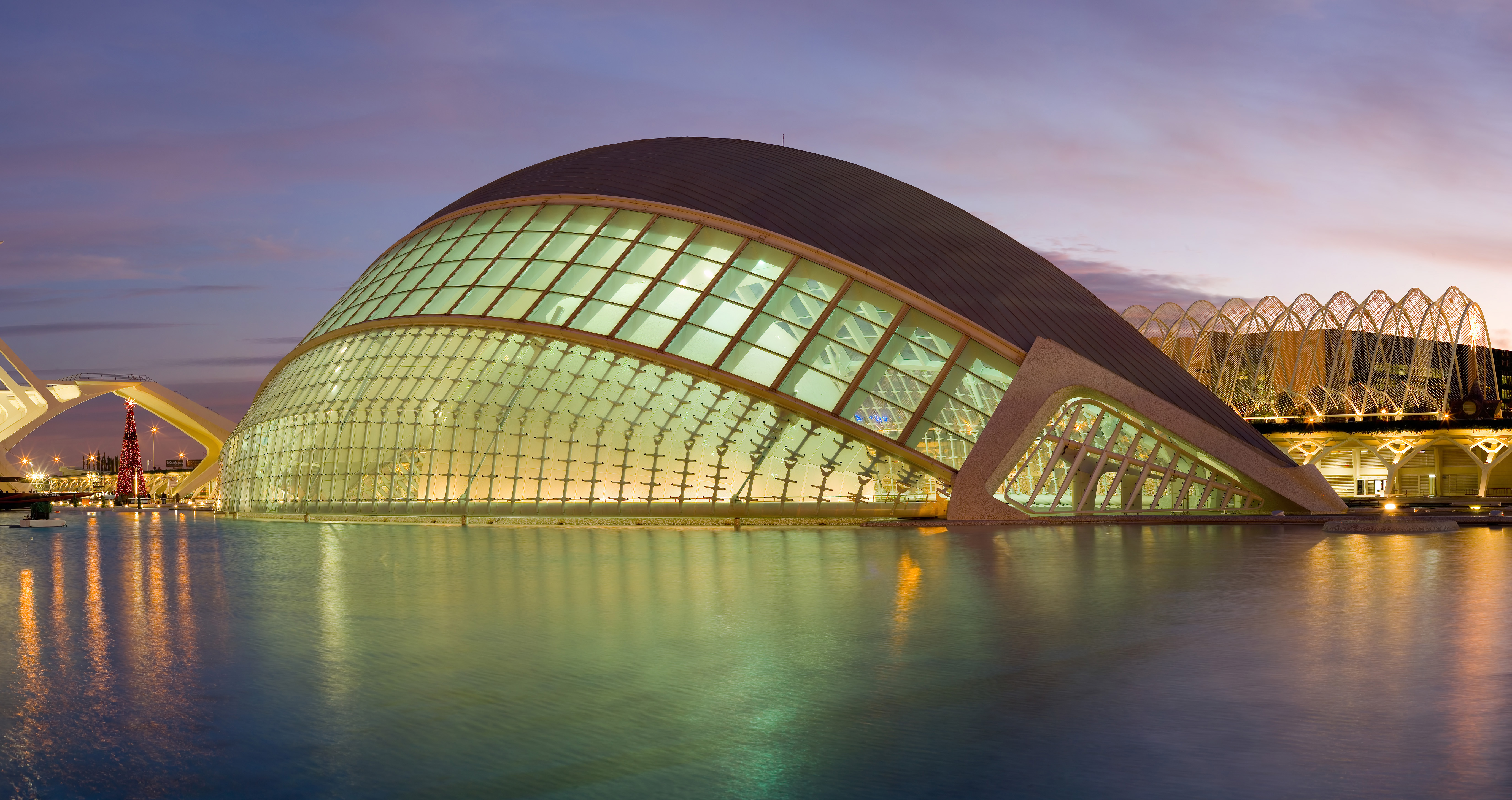 architecture, buildings, Valencia, Calatrava, exterior, windowed facade, curvilinear design - desktop wallpaper