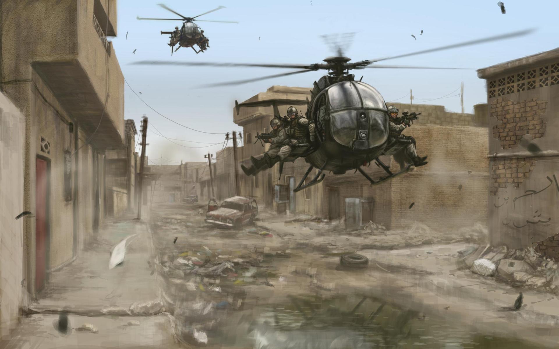 military, helicopters, artwork, vehicles - desktop wallpaper