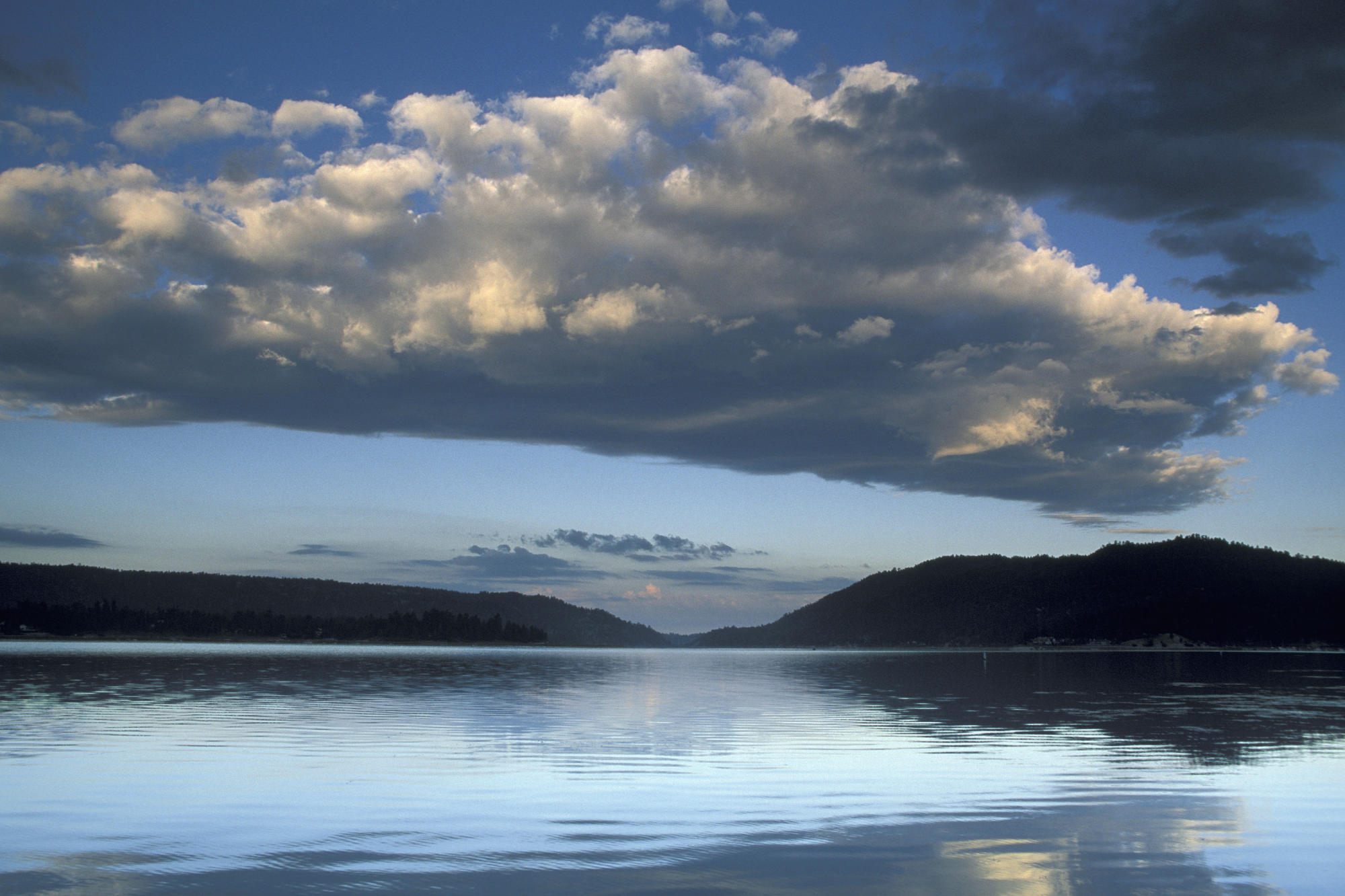 water, mountains, clouds, landscapes, skyscapes - desktop wallpaper