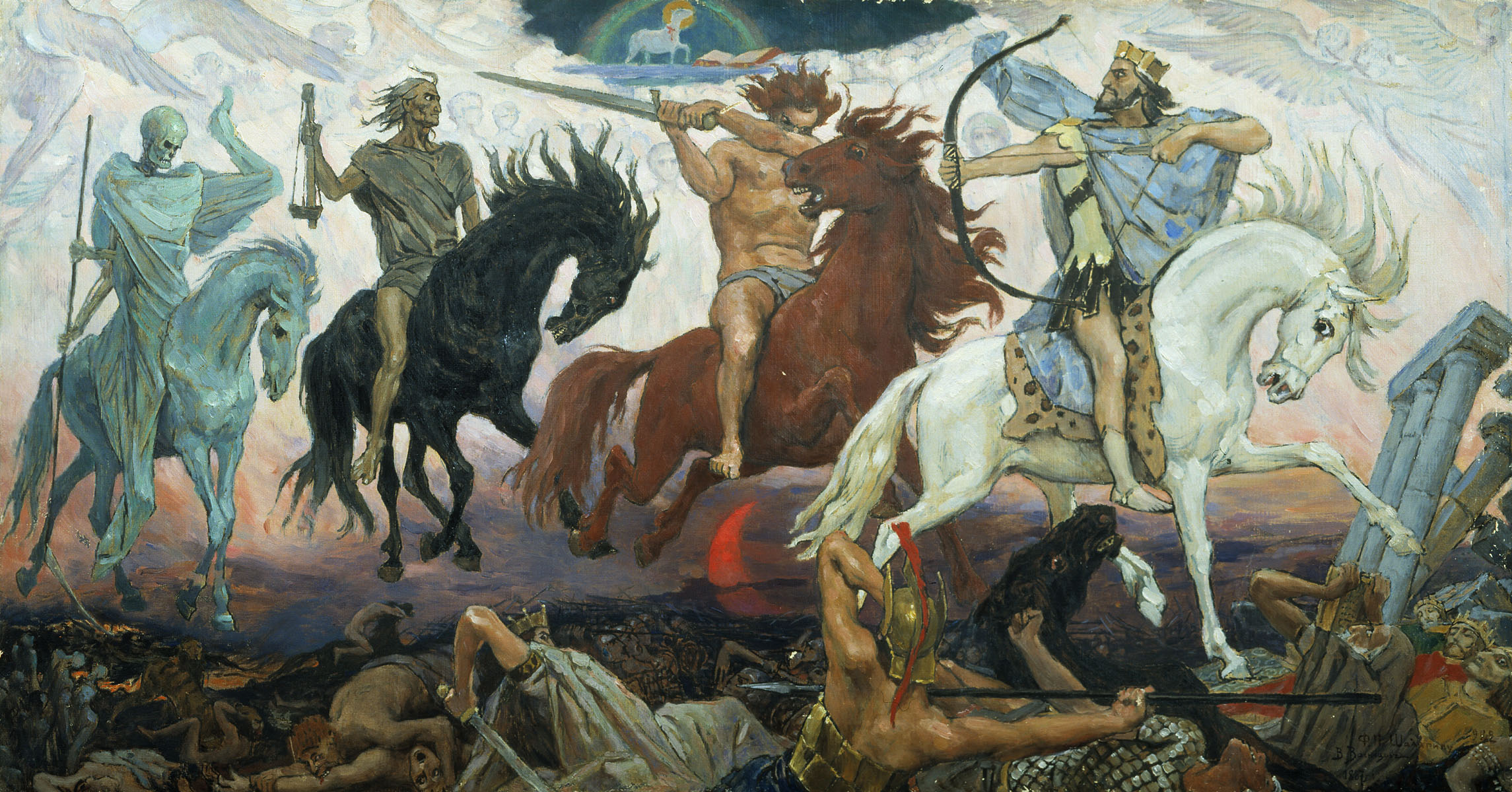 paintings, apocalypse, horses, Viktor Vasnetsov - desktop wallpaper