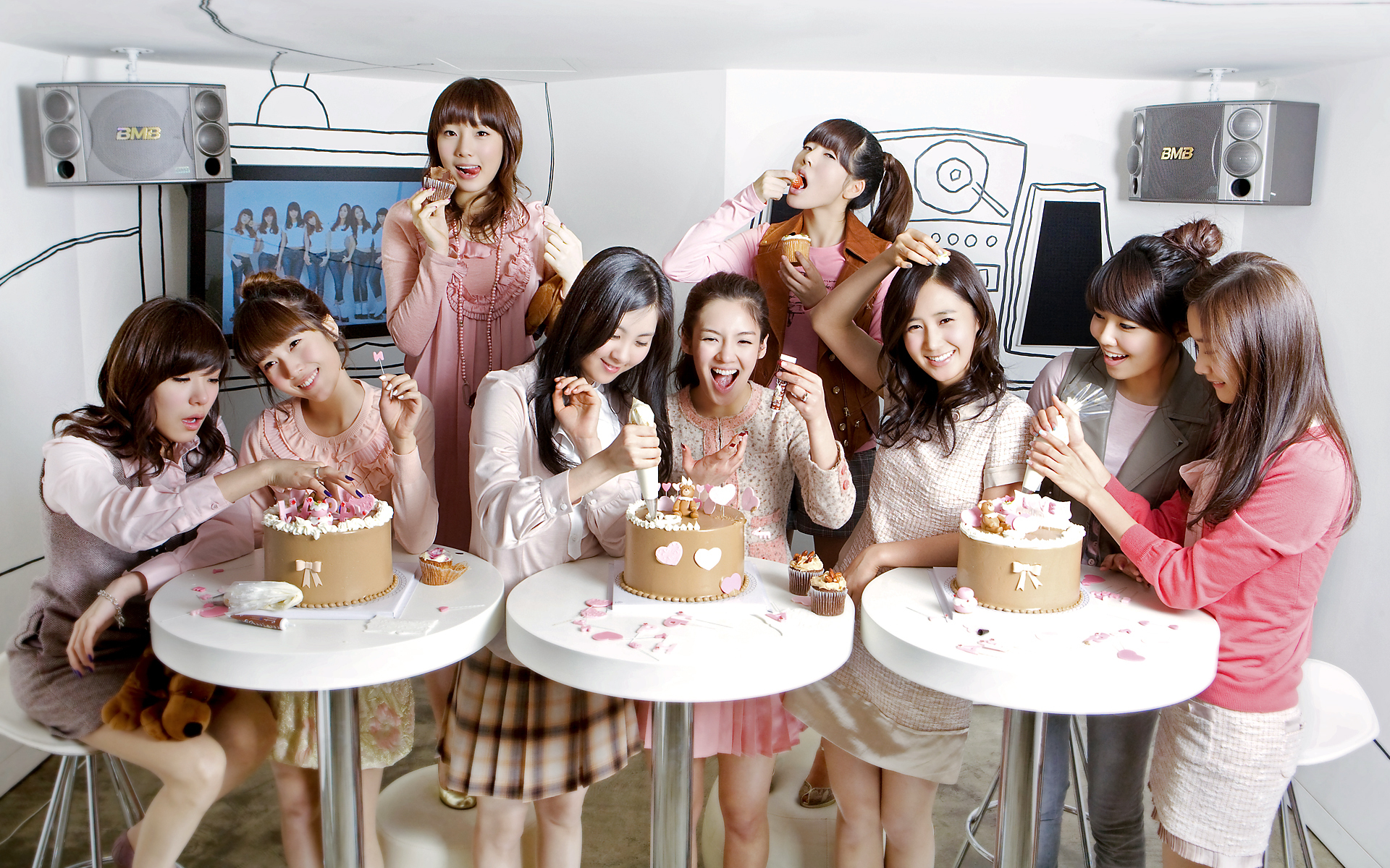 women, Girls Generation SNSD, cupcakes, celebrity, cakes, cake - desktop wallpaper