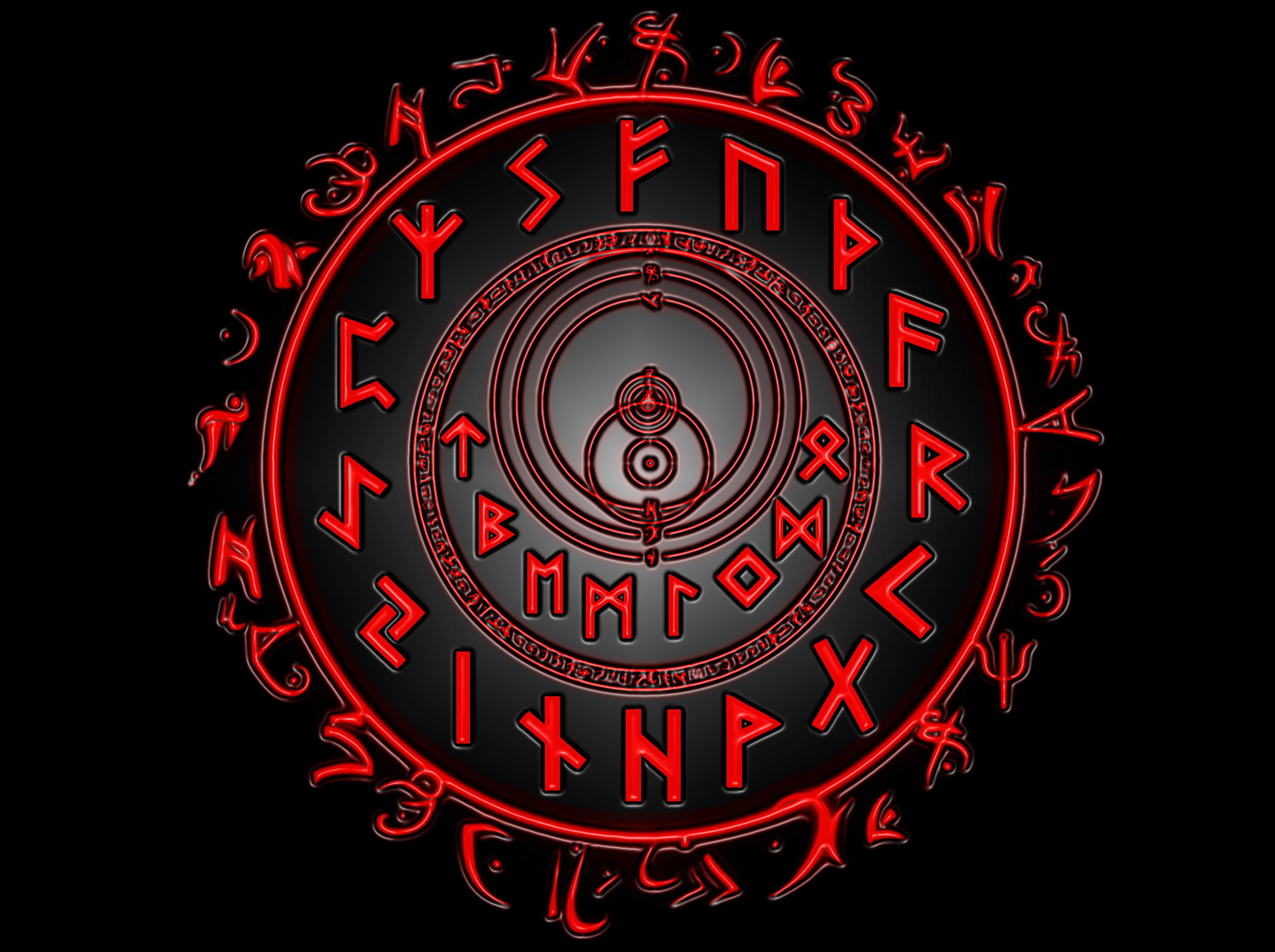 runes, futhark - desktop wallpaper