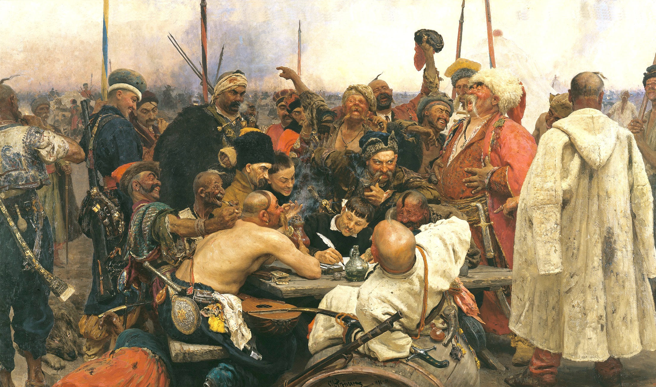 paintings, Ukraine, artwork, Ilya Repin, cossacks - desktop wallpaper