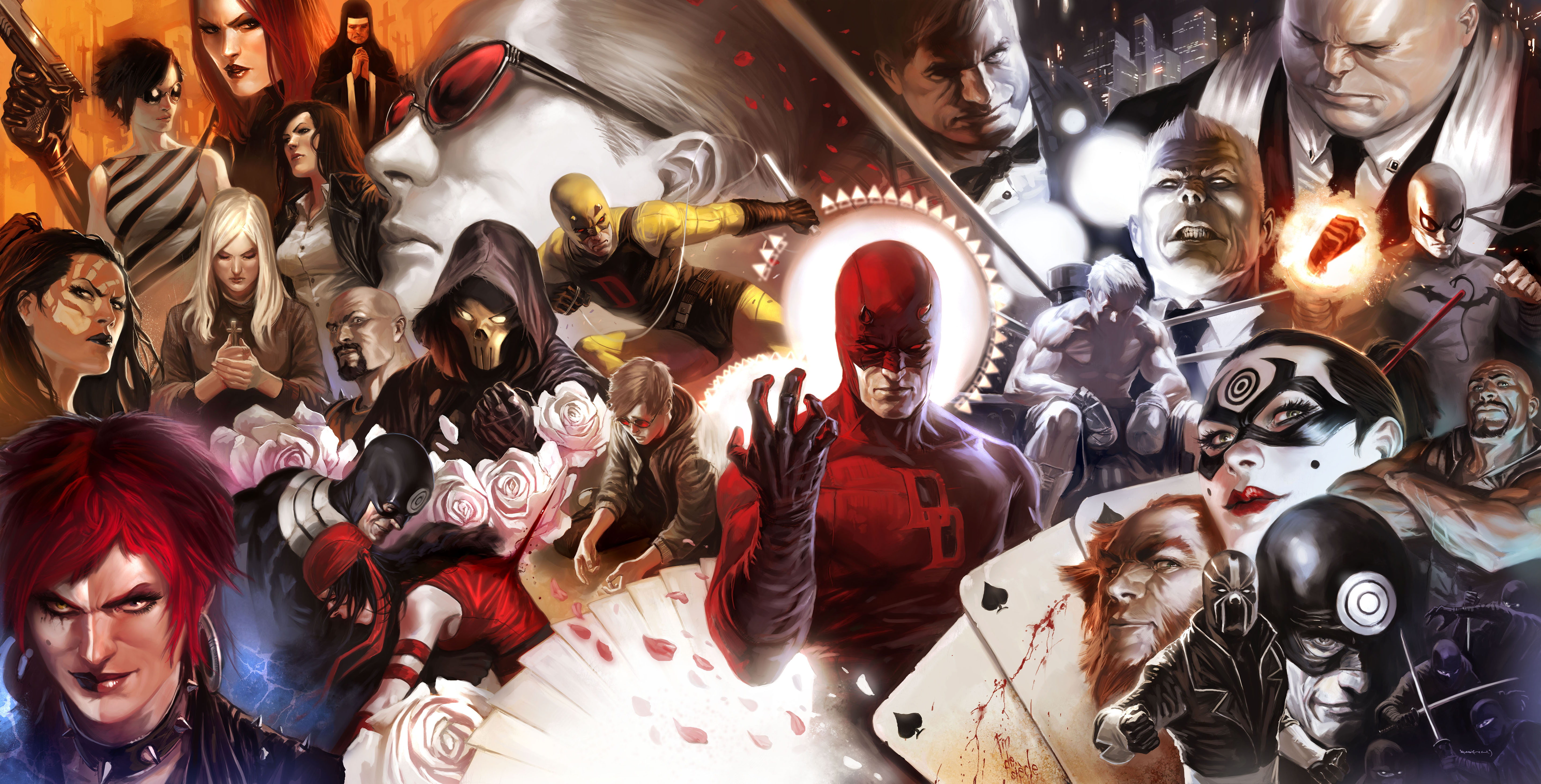 comics, superheroes, Daredevil, artwork, Marvel Comics - desktop wallpaper