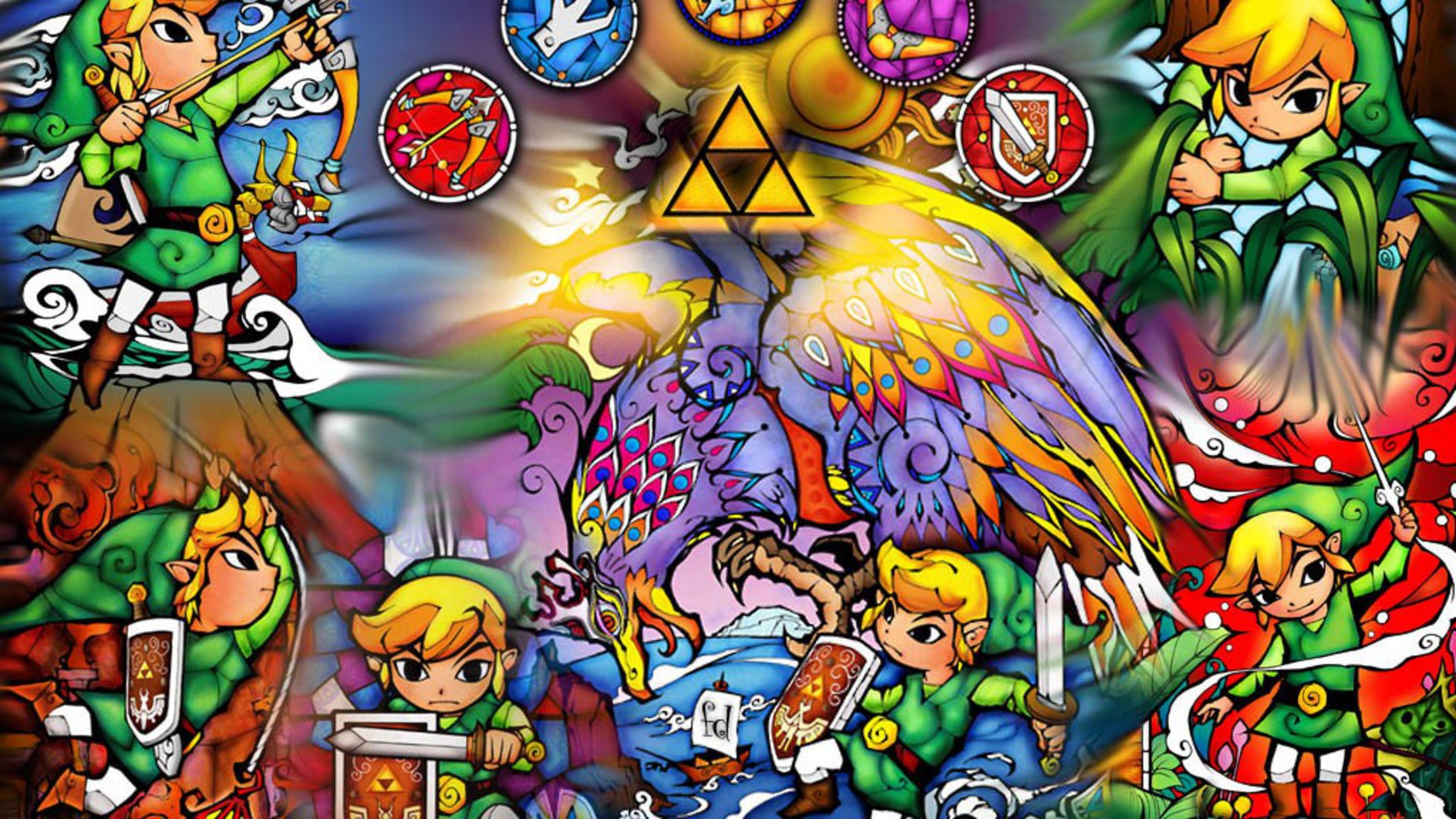 video games, Link, triforce, The Legend of Zelda - desktop wallpaper