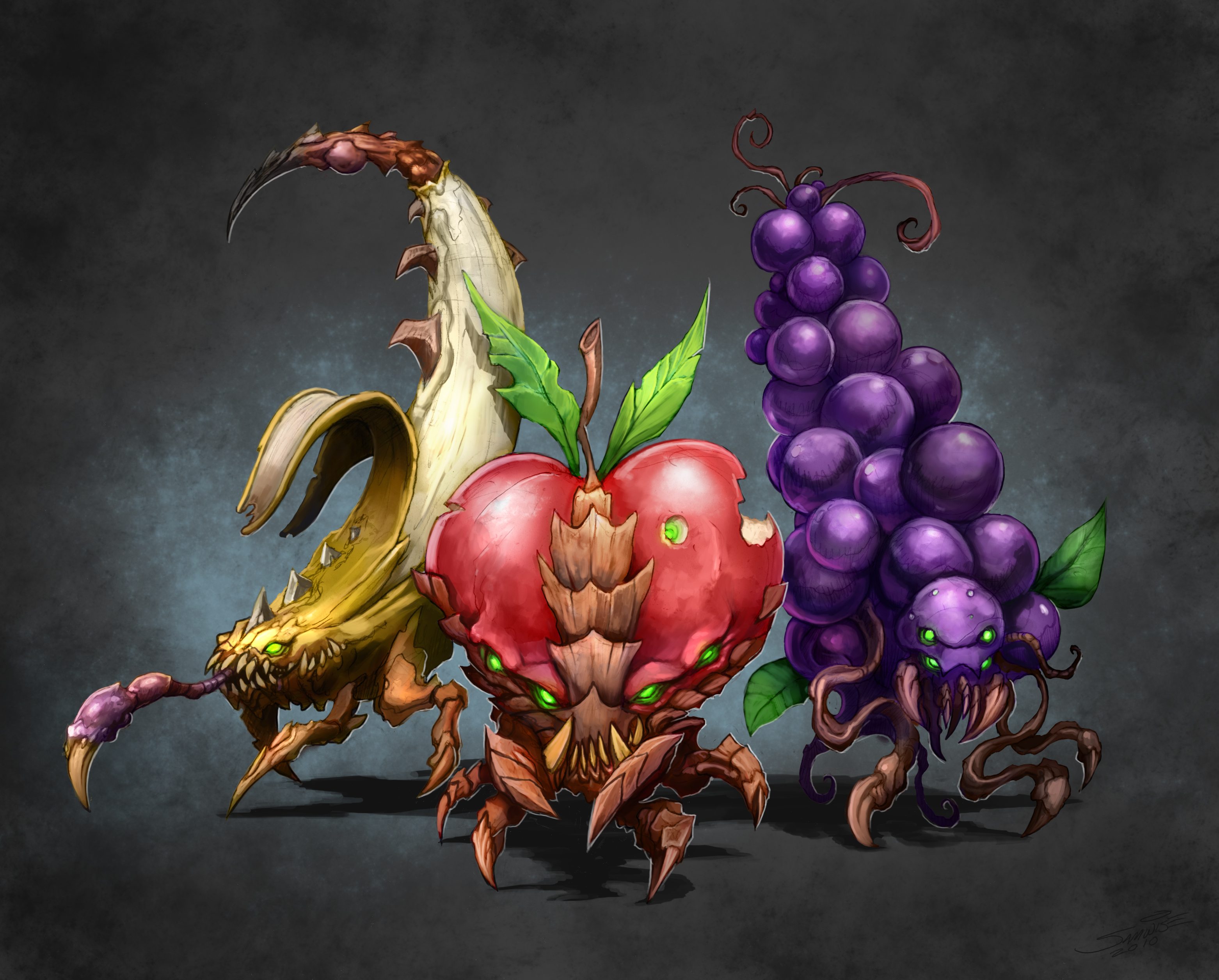 StarCraft, fruits, Zerg - desktop wallpaper