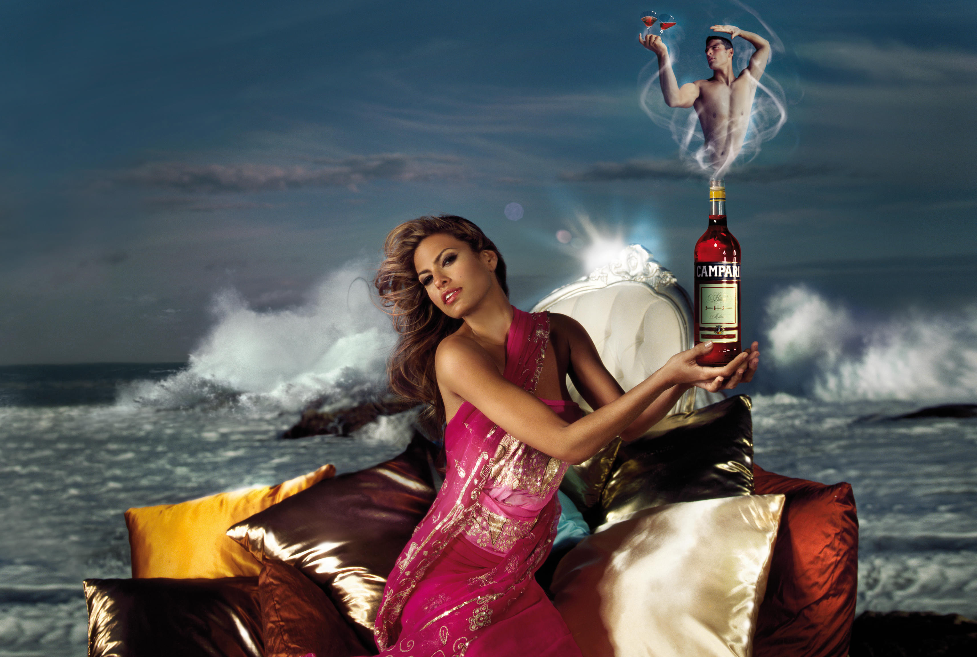 Красива желания женщинам. Реклама Кампари с Евой Мендес.